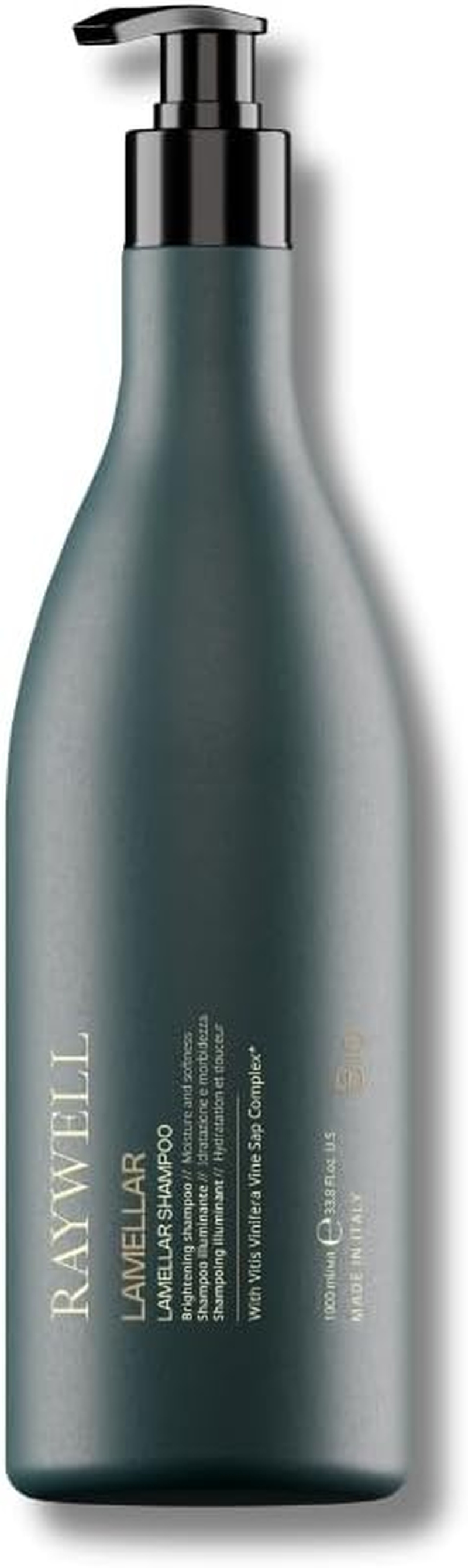 Raywell B.Io Lamellar Shampoo - Gentle Shine Shampoo with Lamellar Technology for Smooth, Frizz-Free Hair, Natural Care from Italy (Cosmos Organic, Parabens & Sulphates-Free) (1000 Ml)