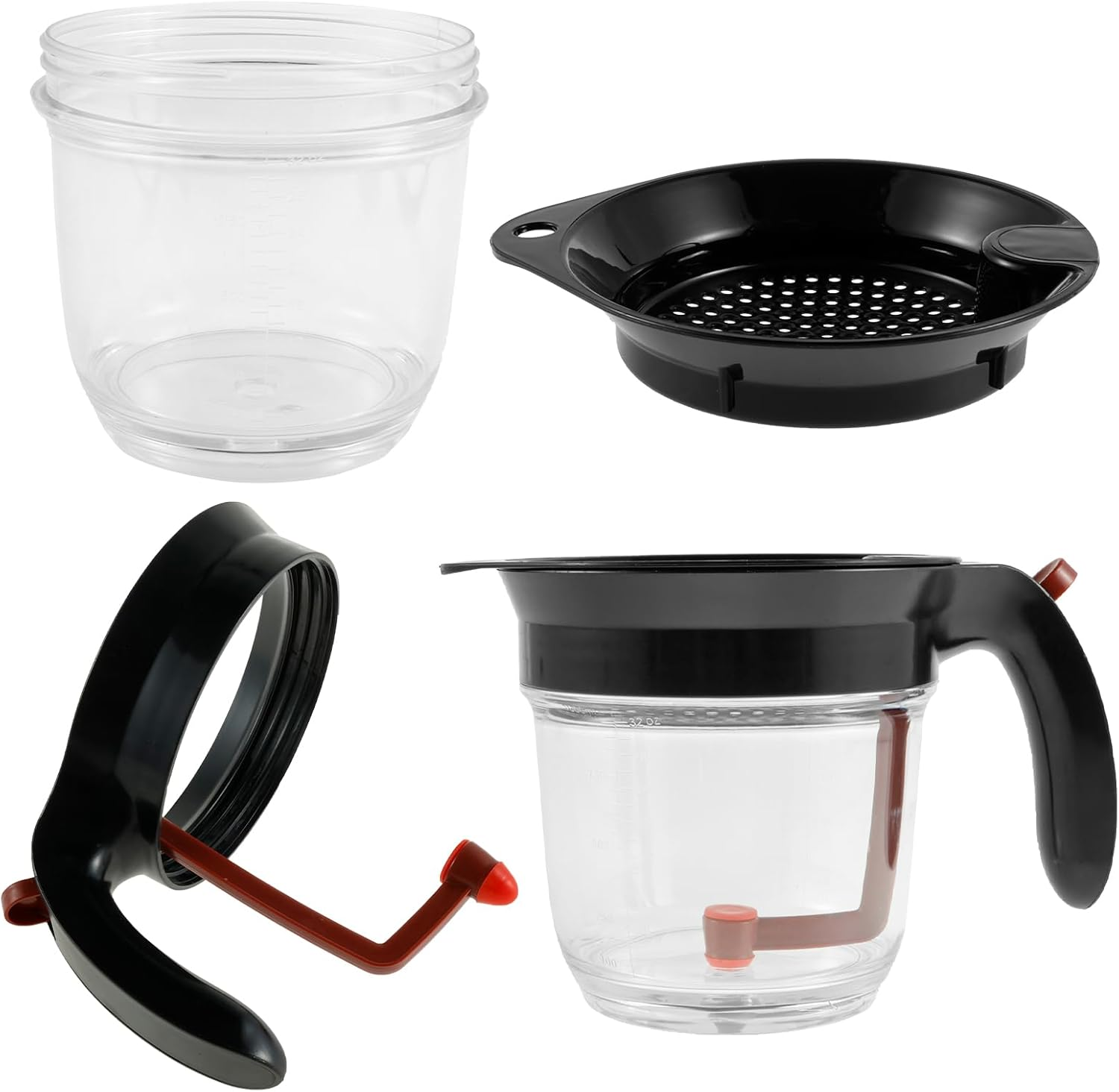 Fat Separator with Bottom Release, 4 Cups Gravy Separator for Cooking, Plastic Soup Oil Separator Measuring Cup, Kitchen Gadgets Grease Separator, Fat Skimmer for Gravy Sauces and Other Liquids Black image number 4