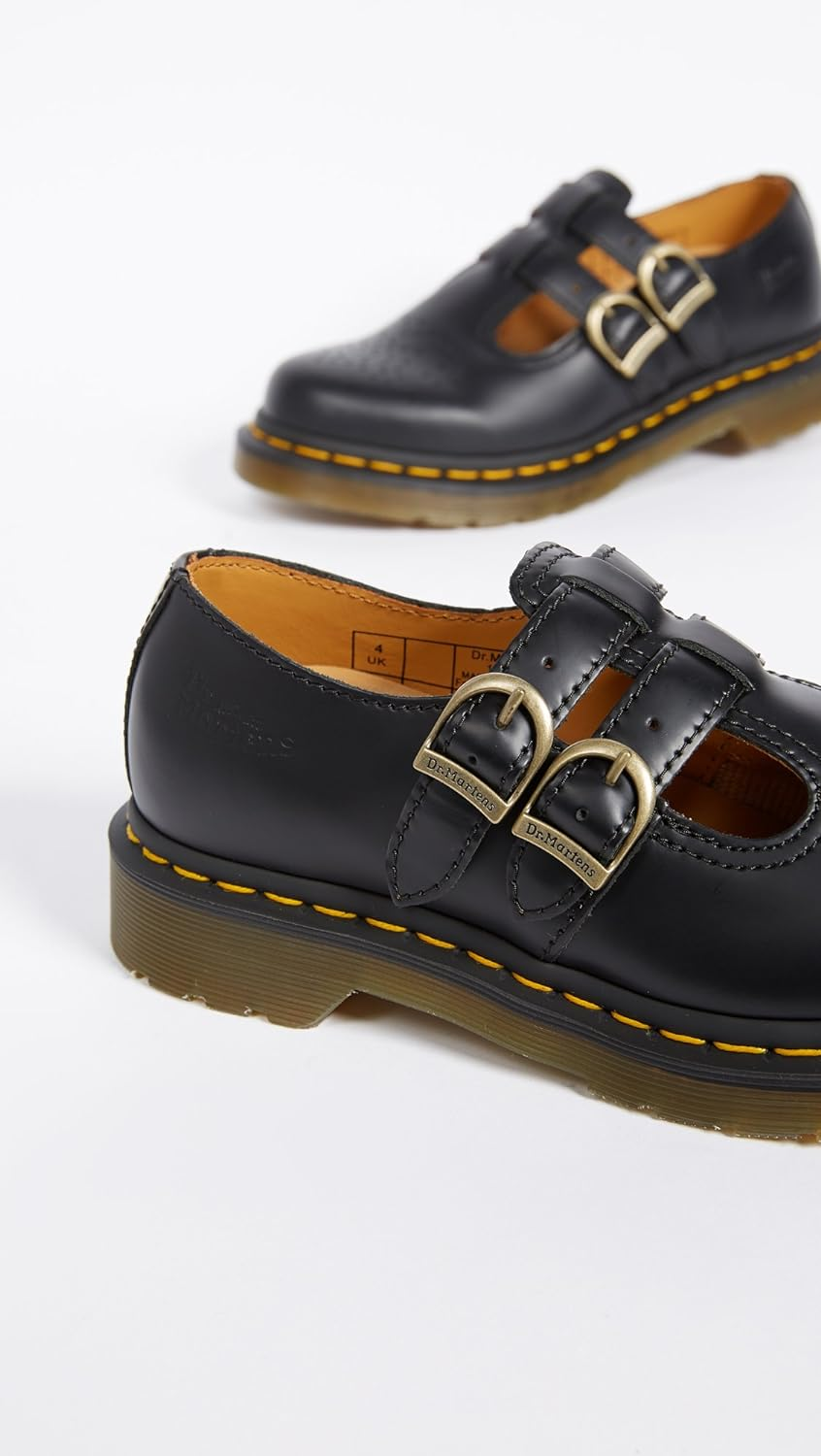 Dr. Martens 8065 Double Strap Mary Jane Shoes Flats Leather School Style Sandals image number 4