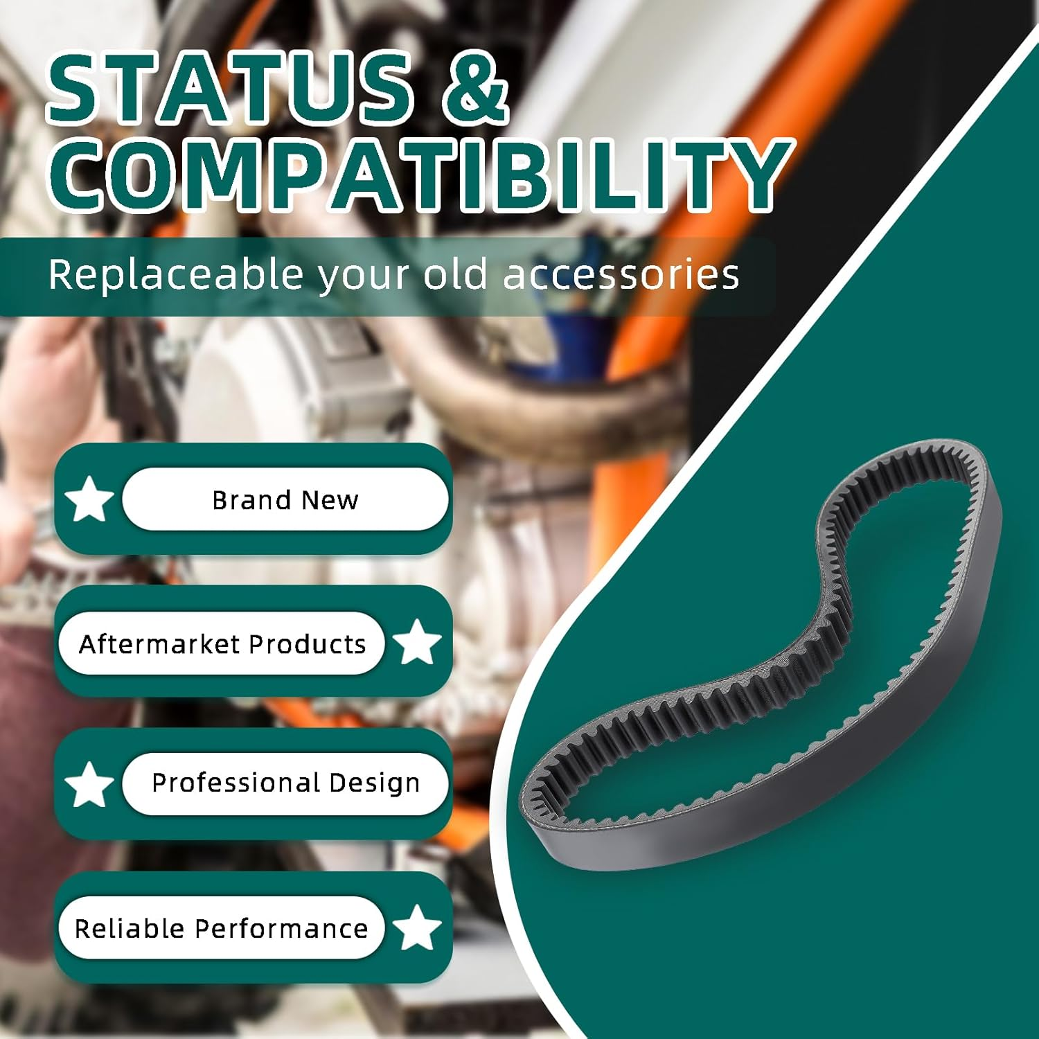 AUTOKAY 3211077 3211048 Drive Belt Compatible with Polaris Sportsman 335/400/450/500/ETX/X 1993-2015 image number 2