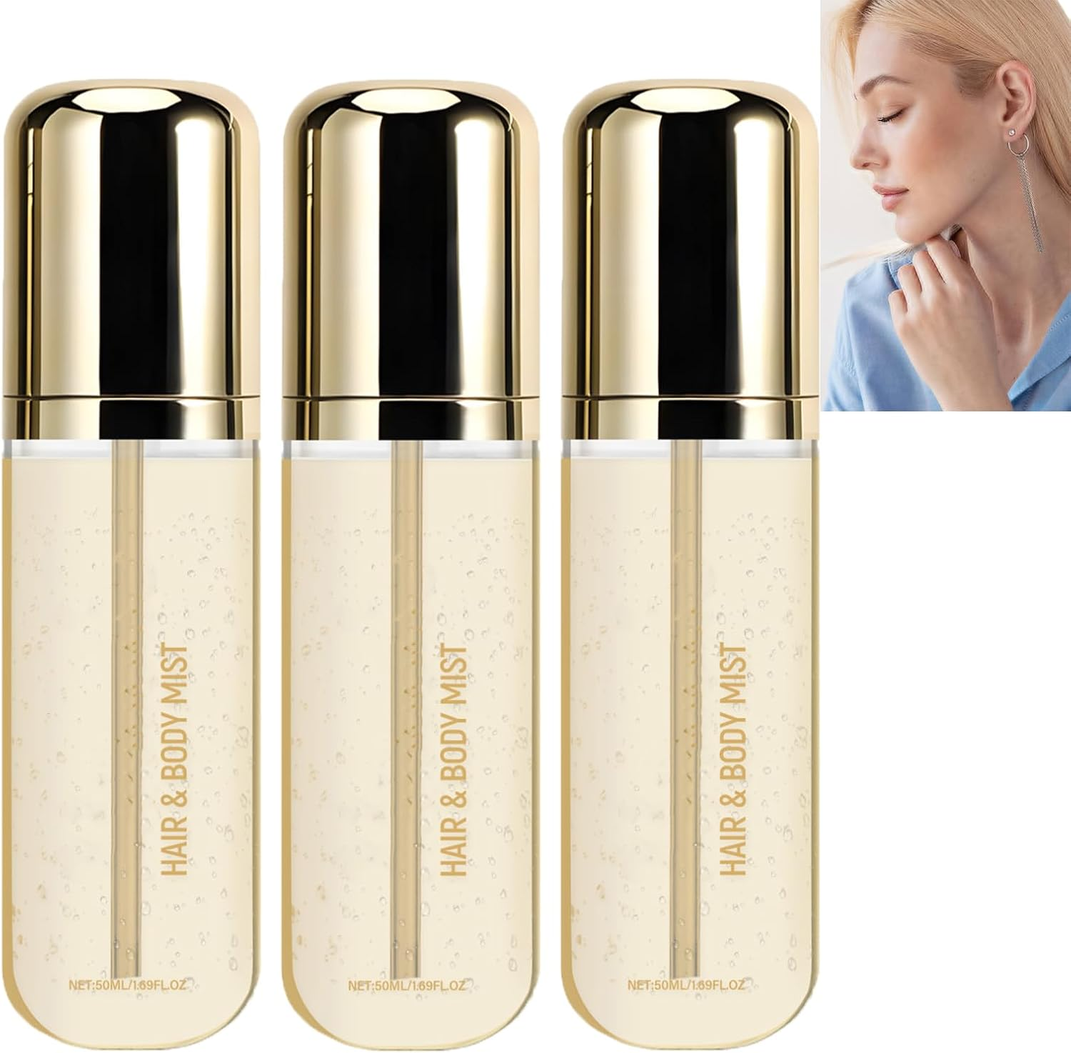 Vanilla Body Spray for Women, Hair & Body Fragrance Mist with Vanilla Essential Oil, Lightweight Long-Lasting Fragrance Scent, Hydrating and Nourishing, Refresh Mist (1Pcs)