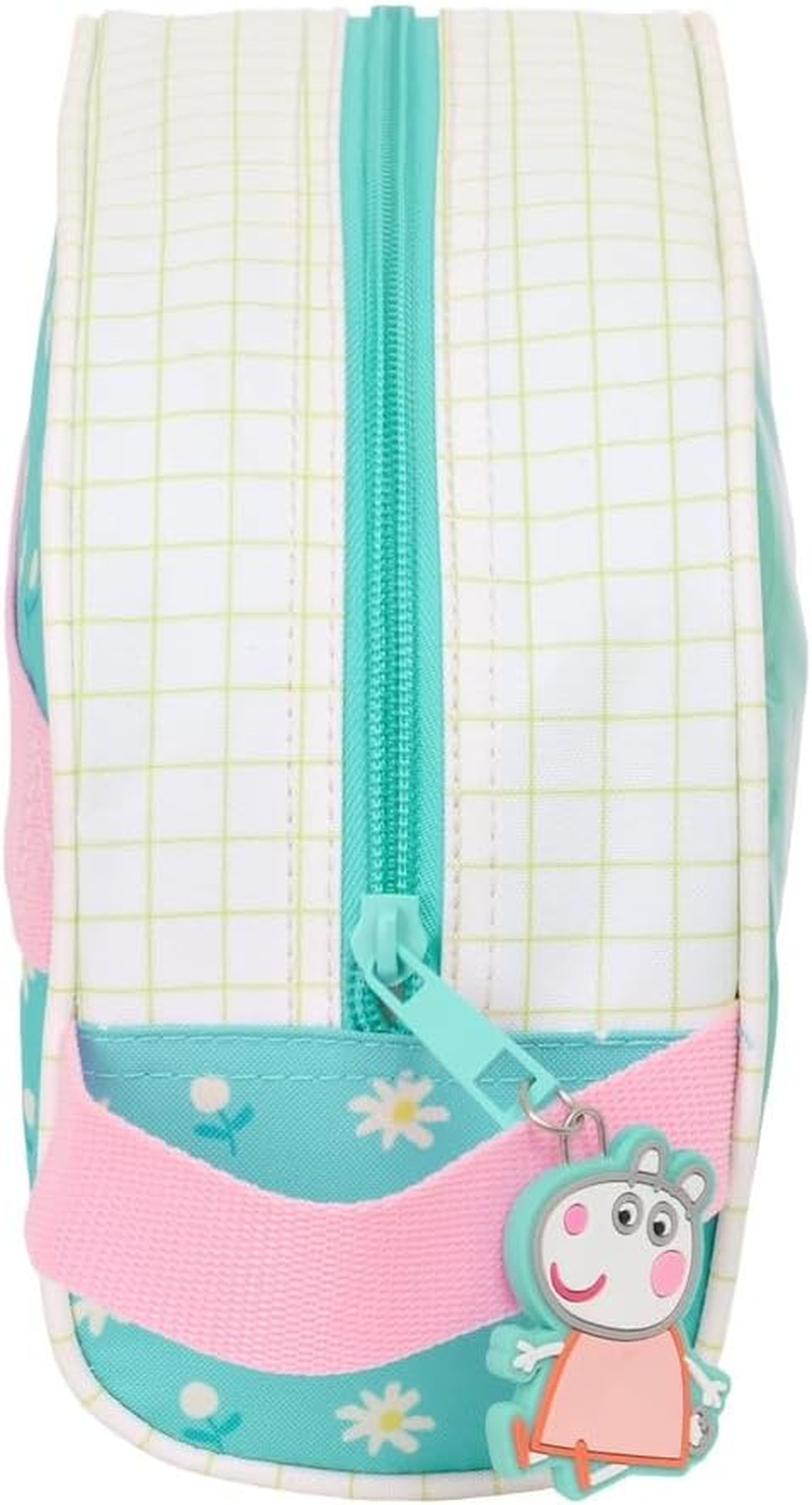Peppa Pig Pretty Flowers Large Toiletry Bag for Children, Adaptable to the Carriage, Ideal for Children from 5 to 14 Years, Comfortable and Versatile, Quality and Resilience, 26 X 16 X 9 Cm, Mint image number 2