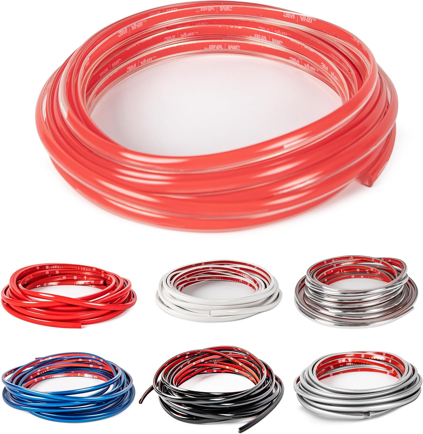 True Line Automotive Rim Protector (Clear) - L Shape Wheel Guard with 3M Adhesive Tape - Ultra-Durable, Easy to Install, Universal Fitting for Car Wheels - Clear image number 6