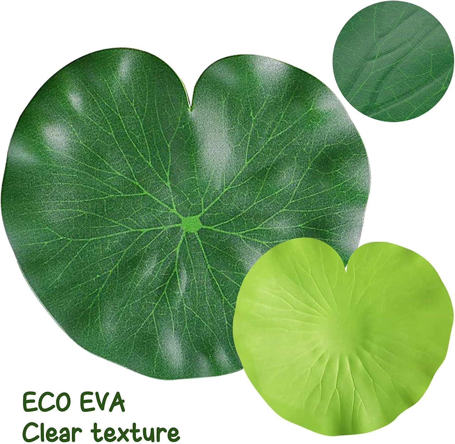 Floating Lily Pads for Ponds, 6Pcs Realistic Lily Pads Leaves Artificial Floating Foam Lotus Leaves Plastic Foam Water Lily Pads Foliage Pond Decor for Pond Pool Koi Fish Patio Aquarium image number 3