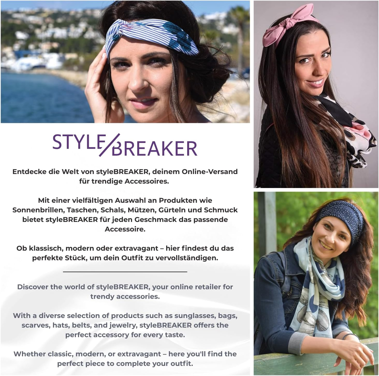 Stylebreaker 04026040 Women'S Velvet Look Headband with Twist Knots, Warm Hair Band, Headband, Hair Accessories, Colour: Pink image number 3