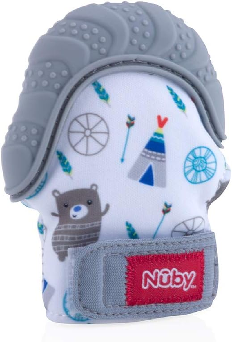 Nuby Teething Mitt, Grey image number 5