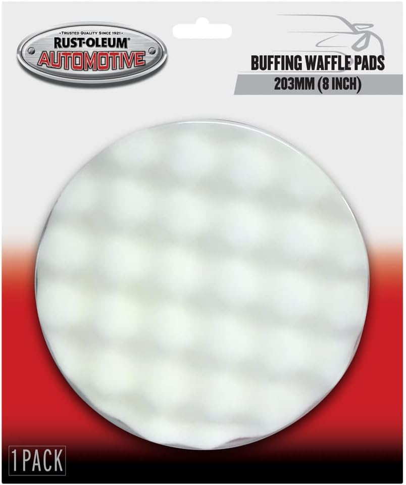 Rust-Oleum Automotive Waffle Pad, White, 8 Inch