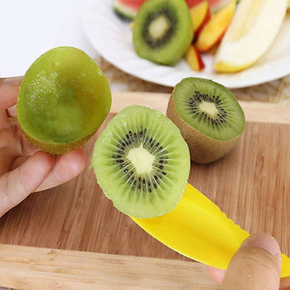 5X Fruit Gadget Kiwi Melon Dig Spoon Scoop Plastic Fruit Knife Slicer Peeler Cutter
