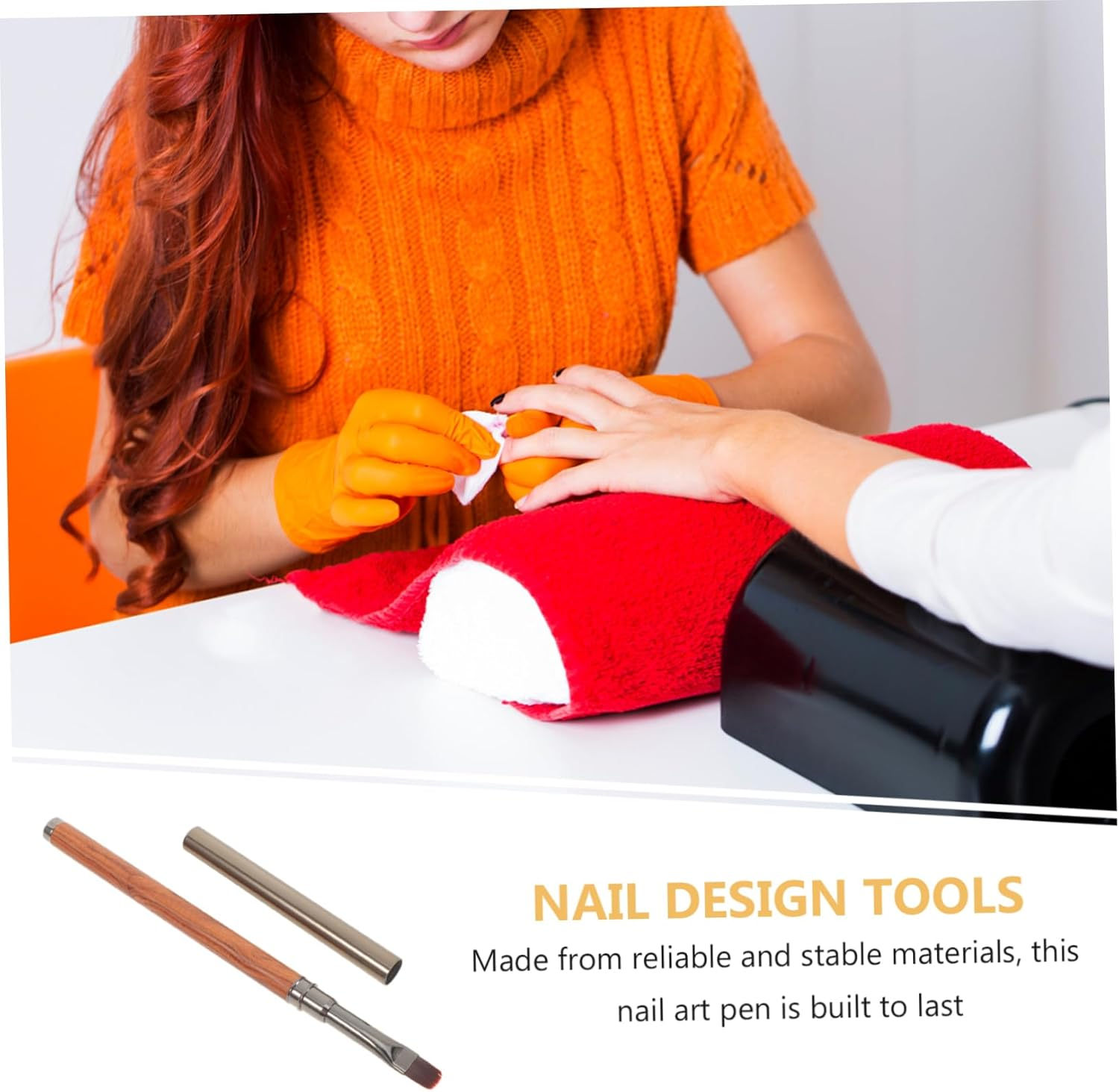 ELAYARD Nail Gel Brush Liner Tool Dual-Ended Fine Drawing Pen for Nail Art Easy Magnetic Application Elegant Handle for Comfortable Grip Versatile for Salon Use