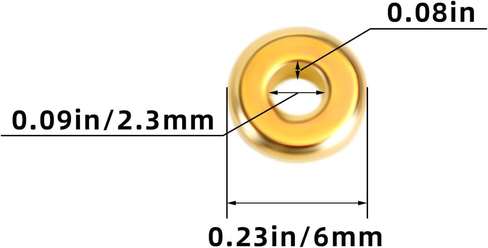 1000 Pcs 6Mm Flat Gold round Spacer Beads Disc Spacer Loose Beads for Jewelry Making Flat round Rondelle Spacers Beads for DIY Bracelet Necklace Earring 6Mm Heishi Bead Crafts Supplies (Gold) image number 1