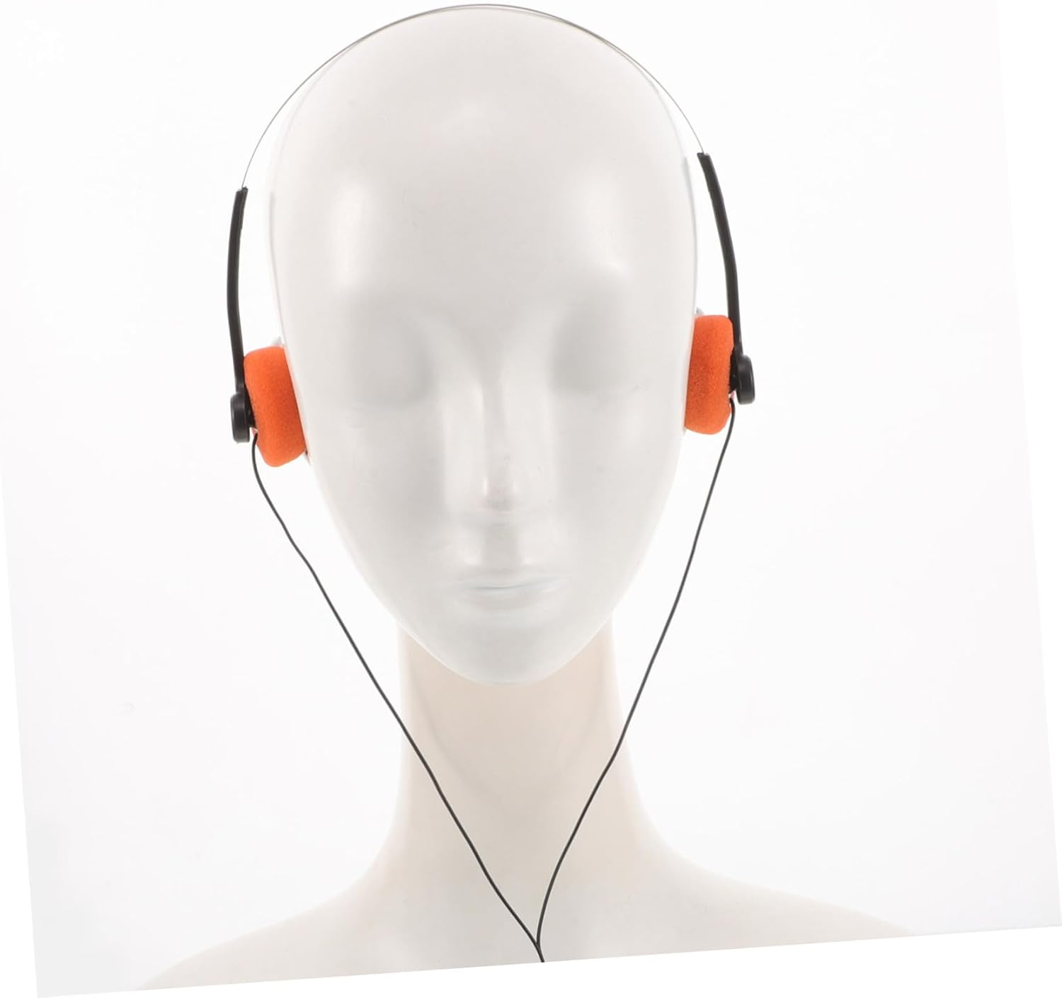 Adjustable Lightweight Retro Ear Headphones for Students Cushioned Ear Pads for Comfortable Vocals Ergonomic Design for Classroom and Library Use Vintage Style in Orange