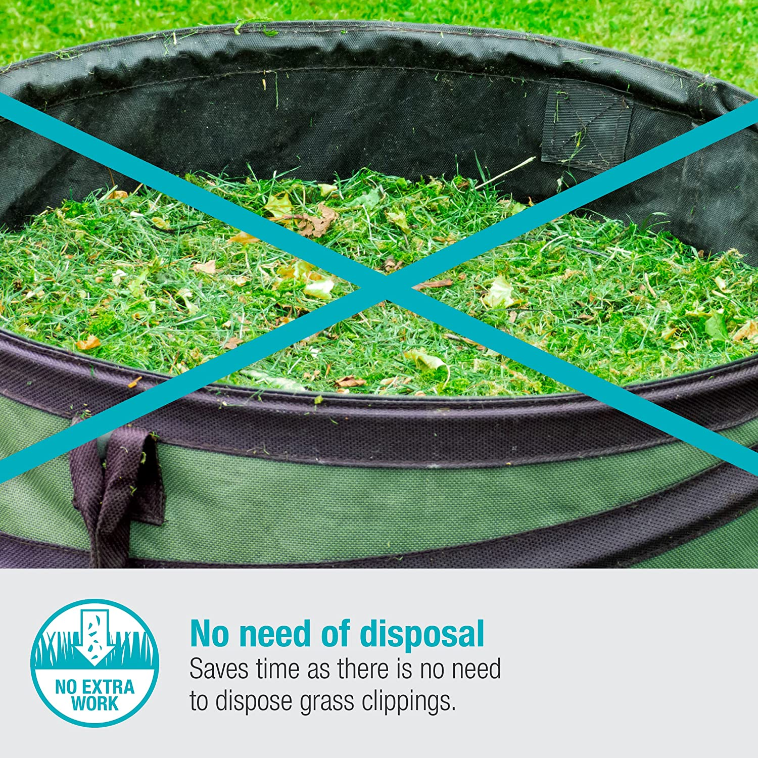 Gardena Battery Lawnmower Handymower 22/18V P4A Skin - Tool Only, Black/Turquoise/Orange (14620-56) image number 2