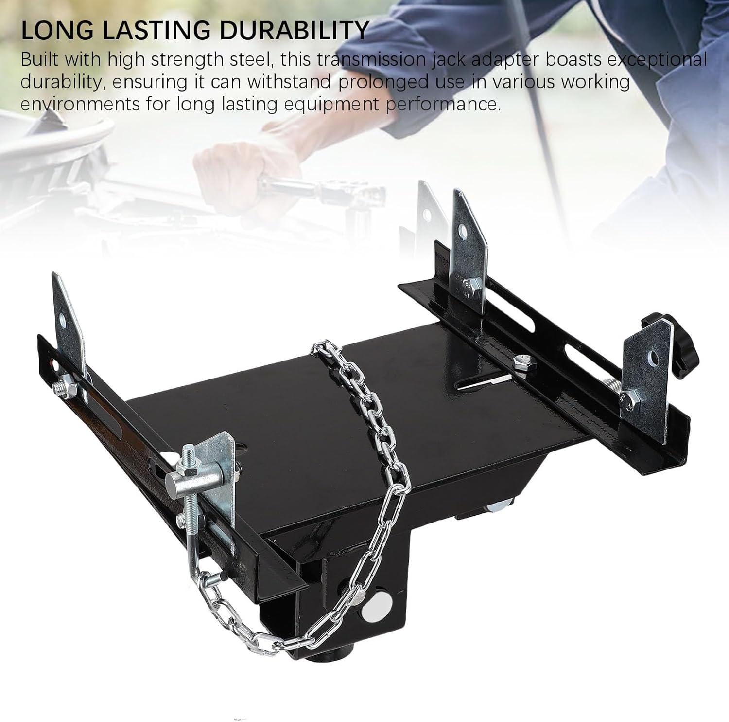 Cryfokt Transmission Jack Adapter, Truck Transmission Jack Adapter Strong Load Capacity for Auto Repair image number 1