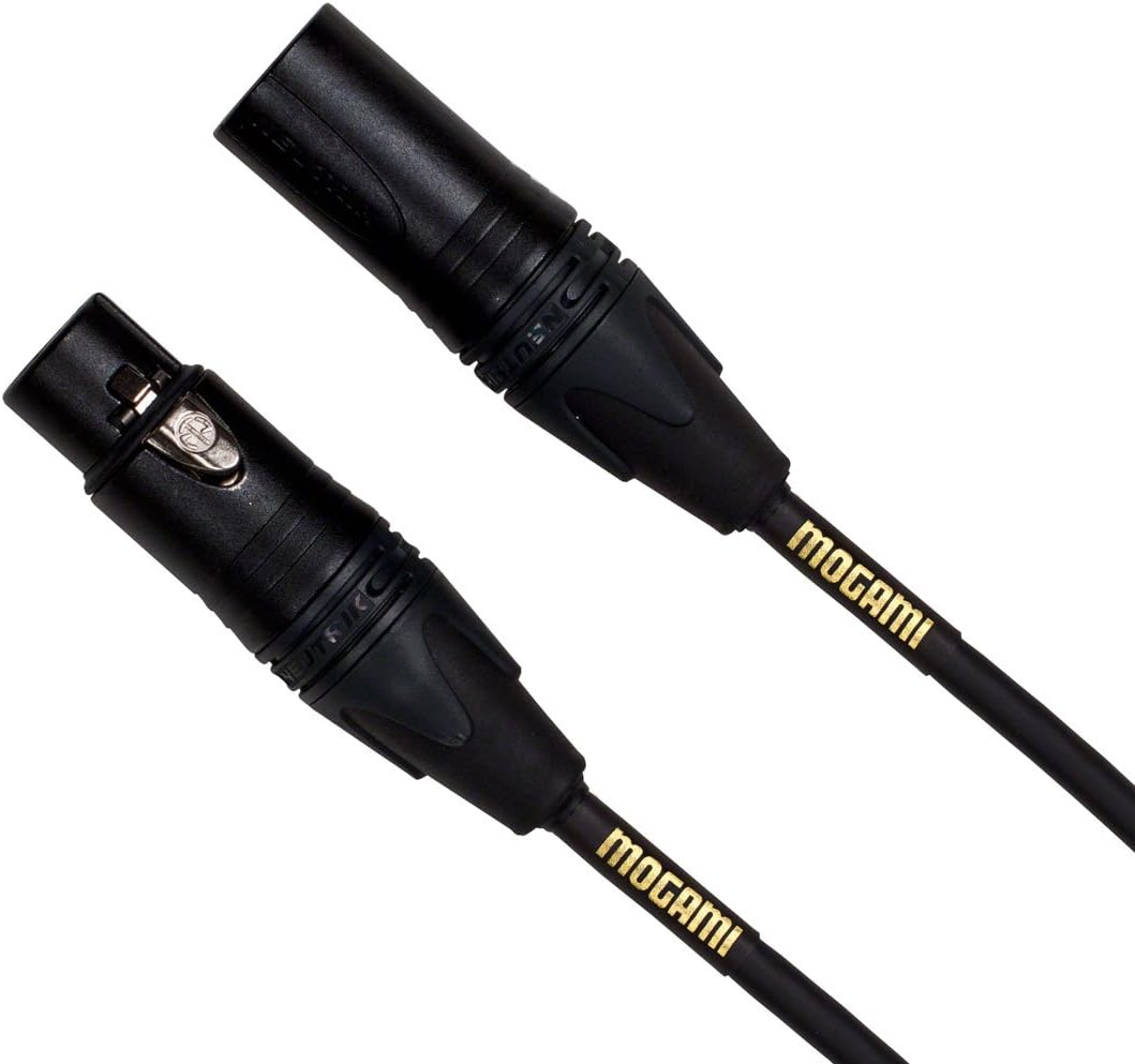 Mogami Gold Studio 02 XLR to XLR Quad Conductor Patch Cable 2 Feet with Gold Contacts, XLRM-XLRF Connectors, Pro Audio Noise-Free image number 1