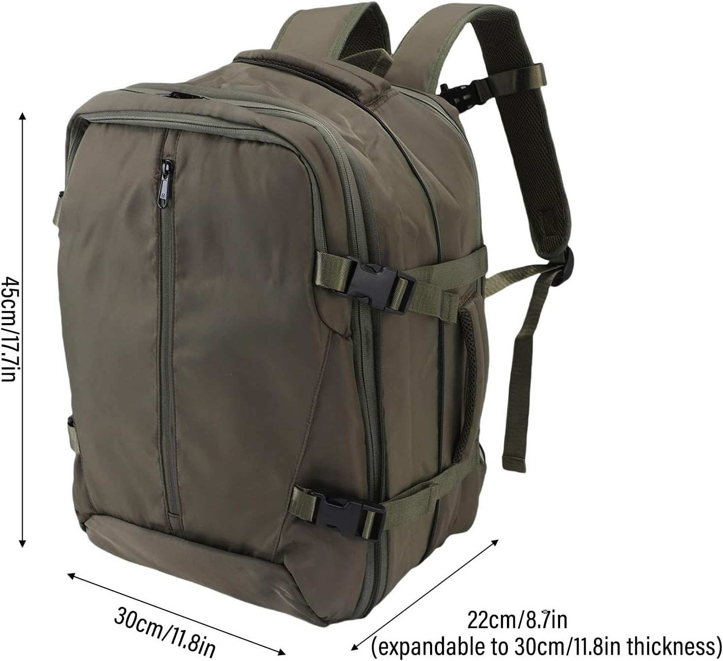 Xiuganpo Carry on Backpack 36 to 55L, Water Proof Backpack with Expandable Air Compression Vacuum System, Travel Friendly Backpack Includes a anti Theft Zipper & a Lock for Security image number 4