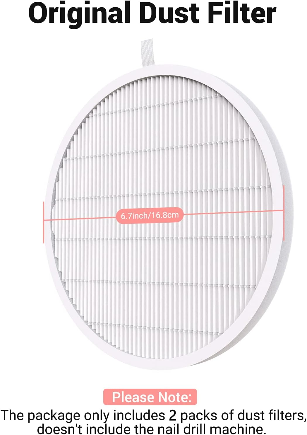 Nail Dust Collector Replacement Filter for Melodysusie Nail Dust Collector, 2Pcs image number 5