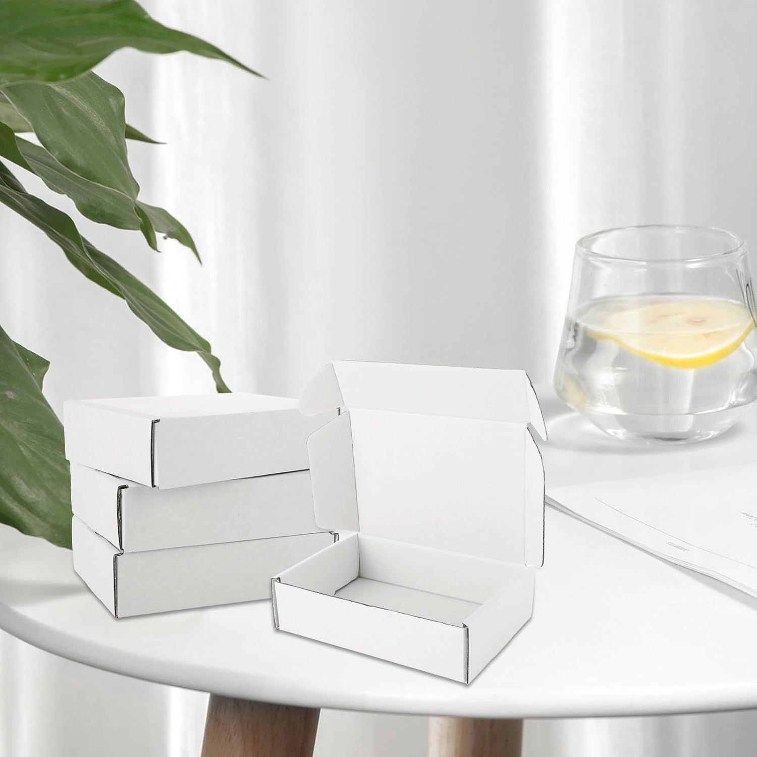 Wzenclave White Corrugated Cardboard Shipping Boxes 150X100X40Mm - Small Mailing Packaging Boxes for Posting, Packing & Storing, Small Business Parcel Post Boxes (25PCS) image number 6