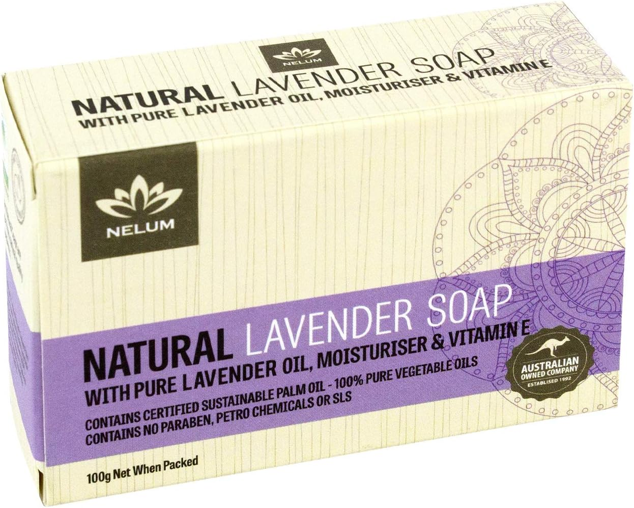Lavendar Natural Soap Bar 100G