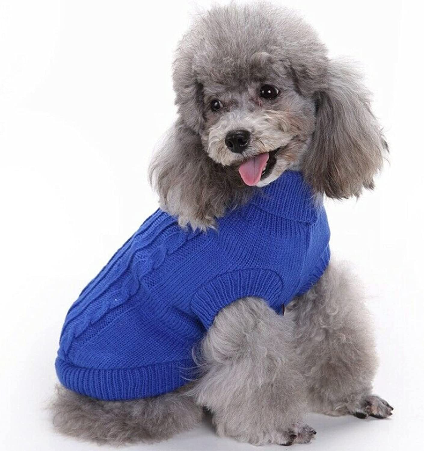 (Xs-Magenta) Small Dog Sweaters Knitted Warm Pet Cat Sweater, MH MOIHSING Soft Dog Jumpers Cute Turtleneck Knitwear Dog Sweatshirt Winter Puppy Coat Kitten Sweater Clothes for Small Dogs Doggie Cats