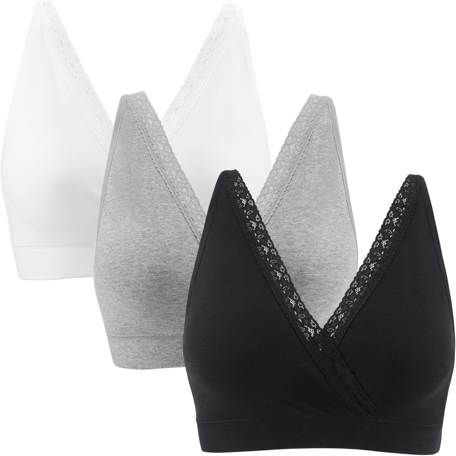 Nursing Bra Pregnancy Sleep Bra Top, Cotton Bra Adjustable Straps, Pregnancy Breastfeeding Bra image number 2