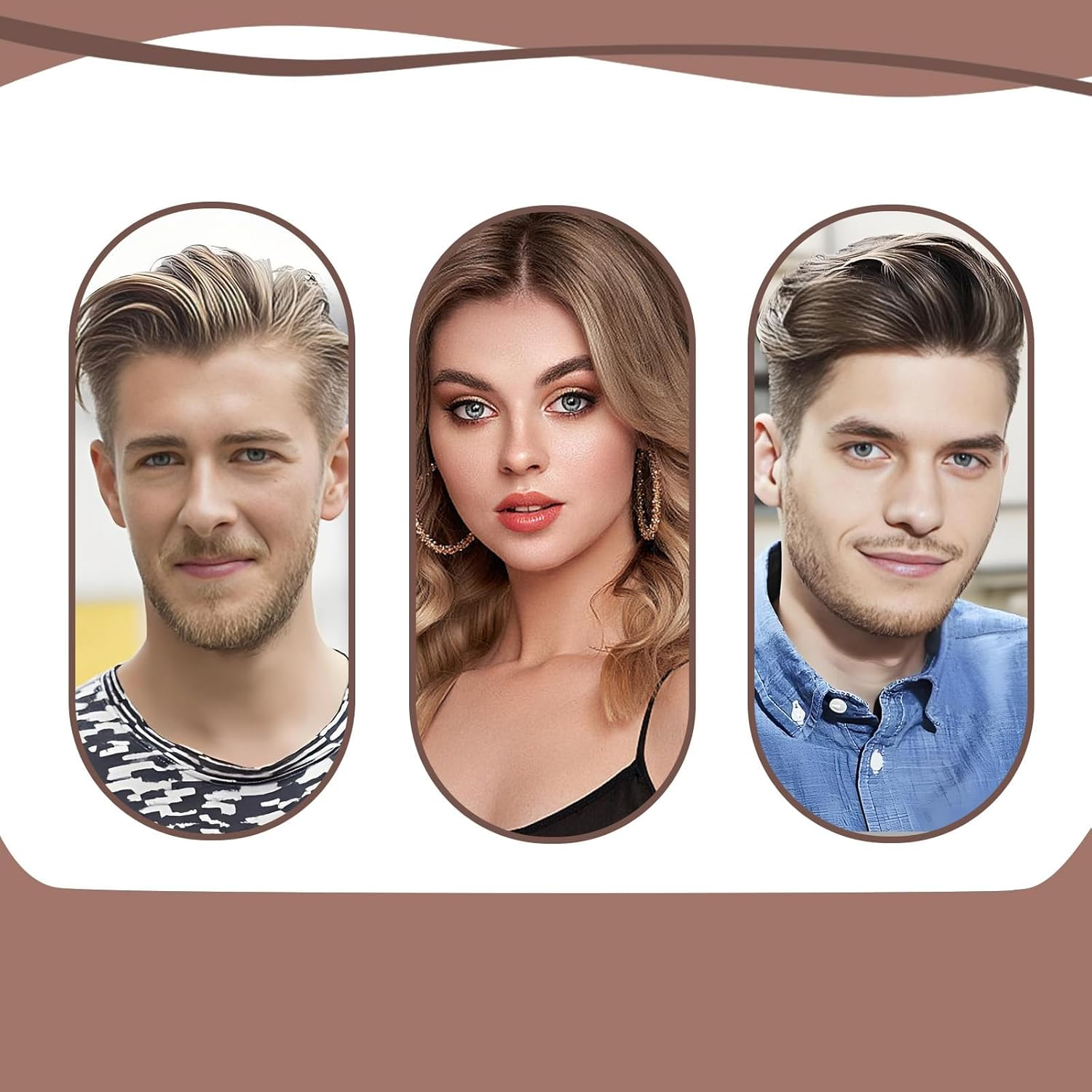 Set of 3 Small round Brushes, round Brush Set for Blow-Drying, Hair Brush, round for Short Hair, Pony Root, Curls and Straight Hair, 3 Pieces in Various Sizes image number 4