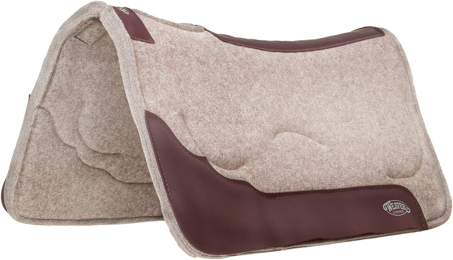 Weaver Leather Contoured Shock-Absorbing Gel Wool Blend Saddle Pad image number 1