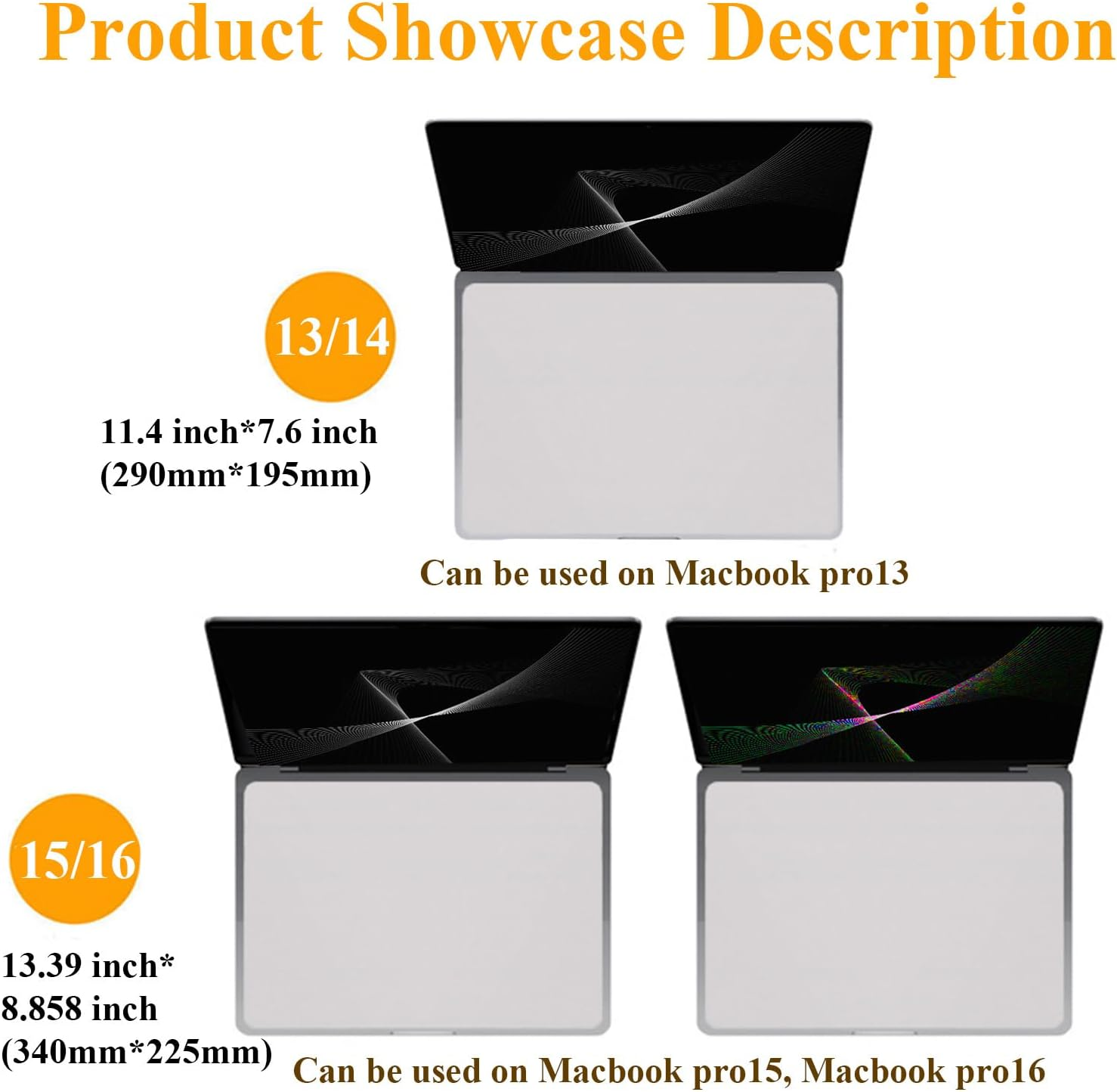 Luojinluoda Screen Keyboard Imprint Protection Microfiber Liner and Cleaning Cloth - Includes Keyboard Cover Cloth, Laptop Accessories for Macbook Pro (15 & 16'' Macbooks) image number 5