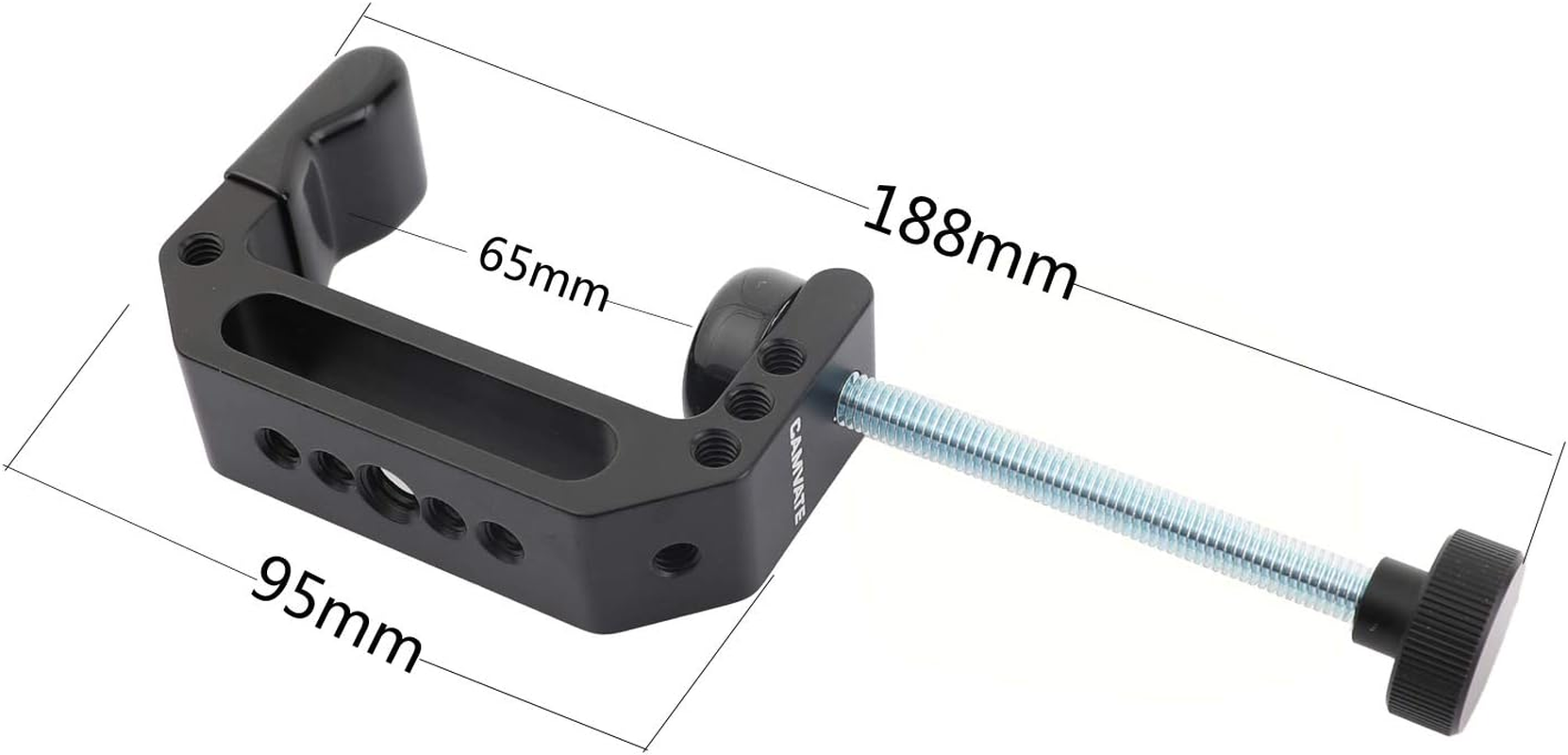 CAMVATE Aluminum C-Clamp(Small+Large) with 1/4"-20 & 3/8"-16 Thread Hole for Photographic image number 6