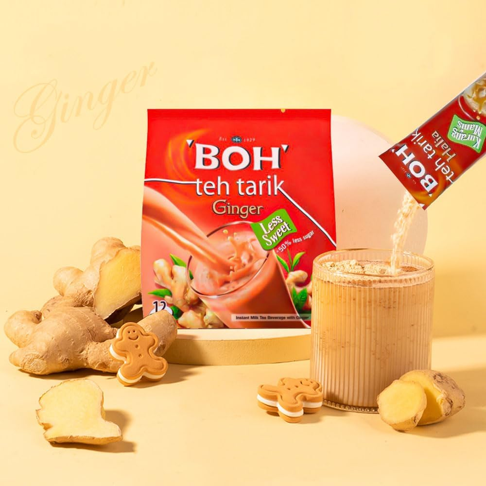 Bo BOH Instant Tea/Tarik Teh Tarik/Ginger with Ginger/Set of 12 / Malaysia image number 2