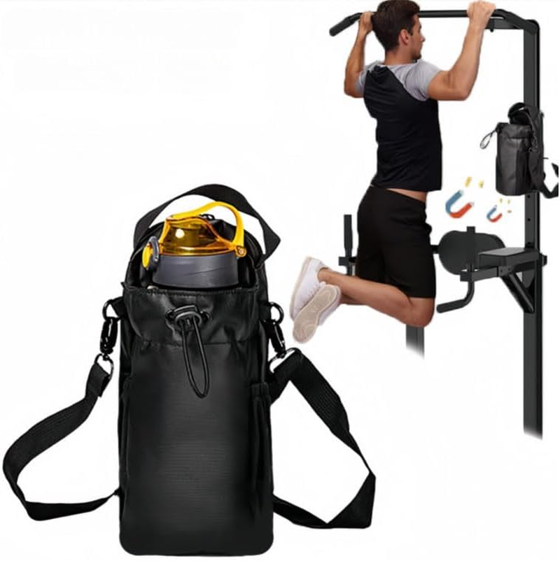 Super Strong Magnetic Gym Bag,Water Bottle Holder with Adjustable Strap & Multiple Pockets, Durable Gym Accessories Organizer for Men & Women, Hiking, Sports, Travel image number 2