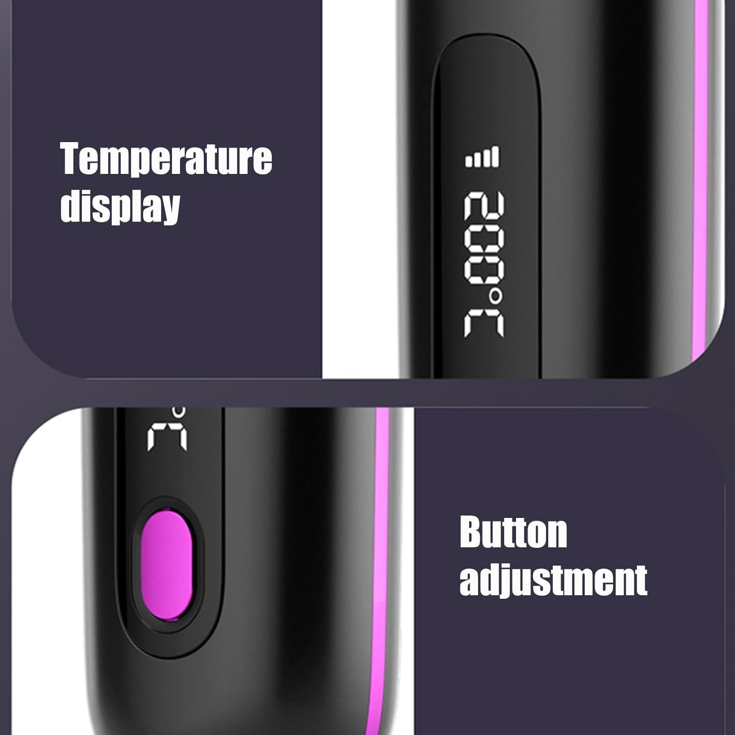 Go Brush Pro, Portable Straightener Brush - Gobrush Pro, Rechargeable Cordless Mini Hair Straightener Comb (Blue) image number 3