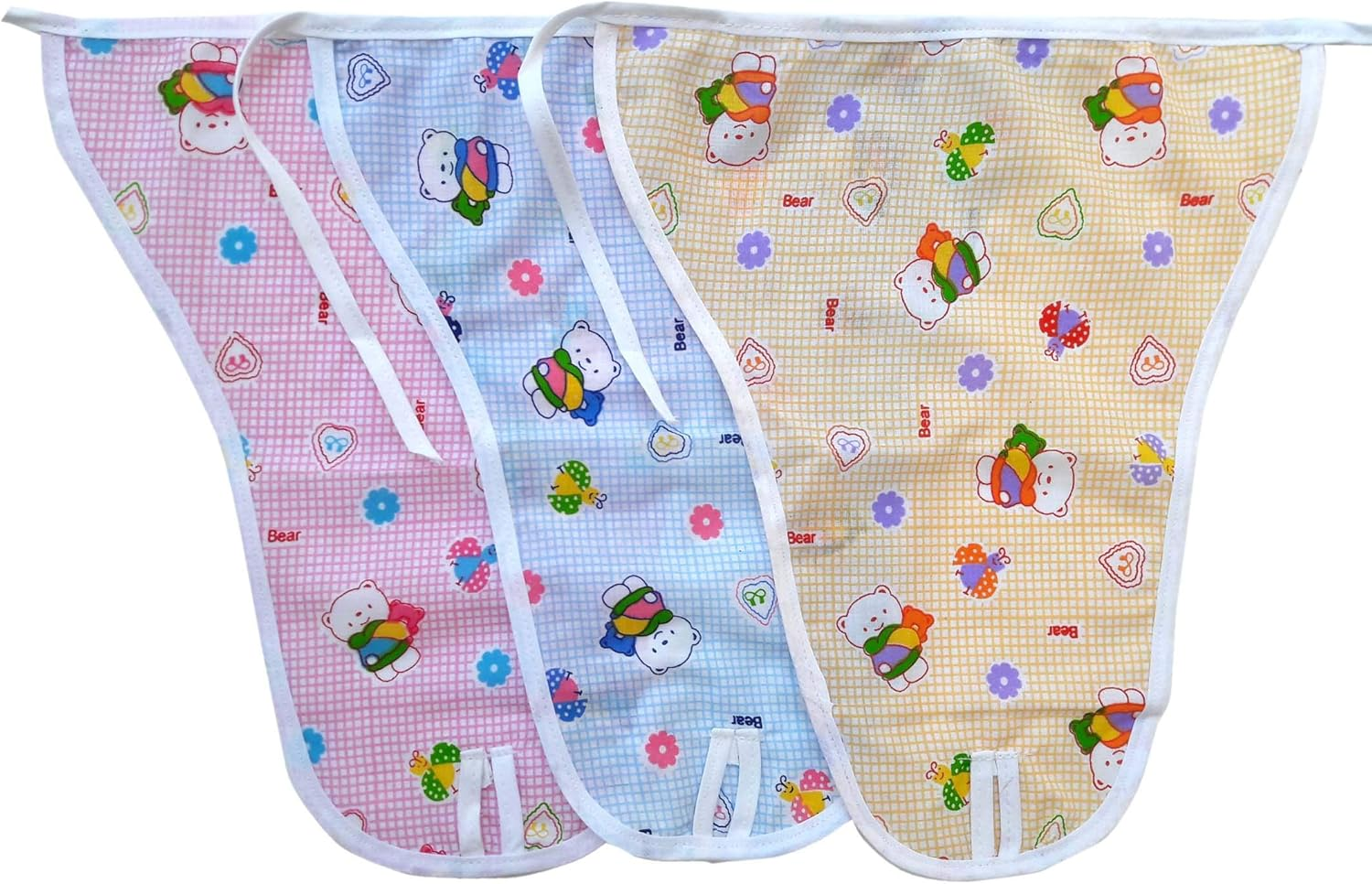 KIDSKA Newborn Baby Cotton Cloth Nappies/Cotton Nappy for New Born Baby, Multi Color, 0-6 Month-Pack of 24