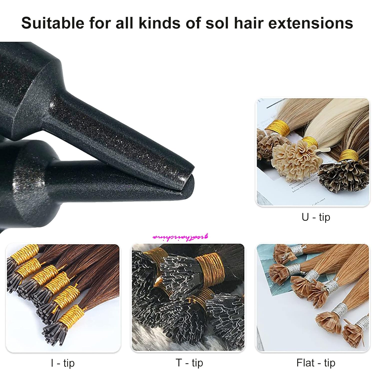 Professional Hair Extensions Tool, Fusion Heat Iron Connector Wand Melting Tool, Keratin Bonding Glue Melting Iron Adjustable Temperature for C/U/I/Flat Tip image number 6