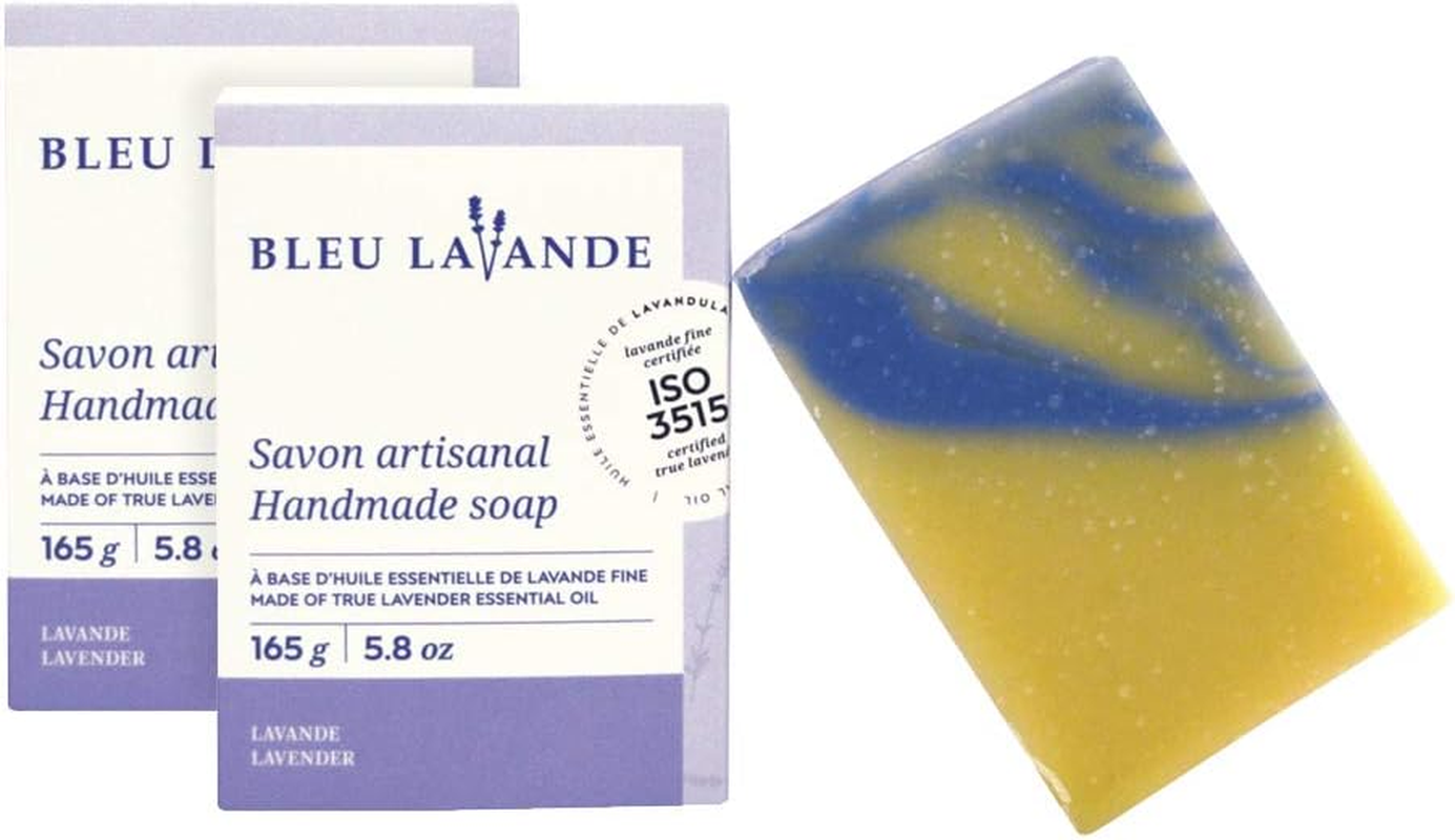 Bleu Lavande Natural Handmade Lavender Soap 2 Pack &ndash; Made with Certified Essential Oil &ndash; Vegan & Cruelty-Free &ndash; No Sulfates &ndash; No Artificial Fragrances image number 2