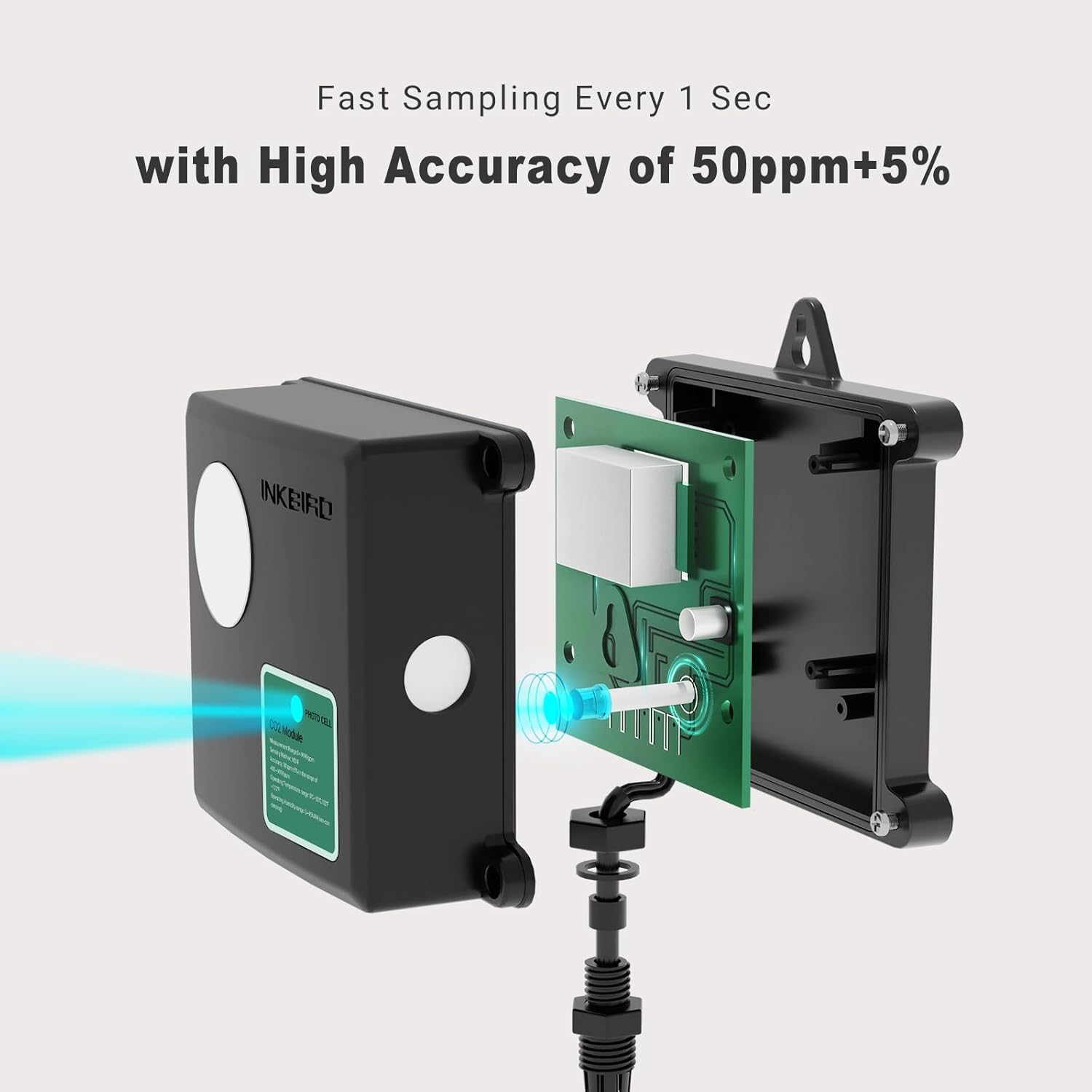 INKBIRD CO2 Controller ICC-510, Smart Carbon Dioxide Controller with 2 Outlets for CO2 Generator and Ventilation Fan, High and Low CO2 Alarms, Day and Night Control image number 1