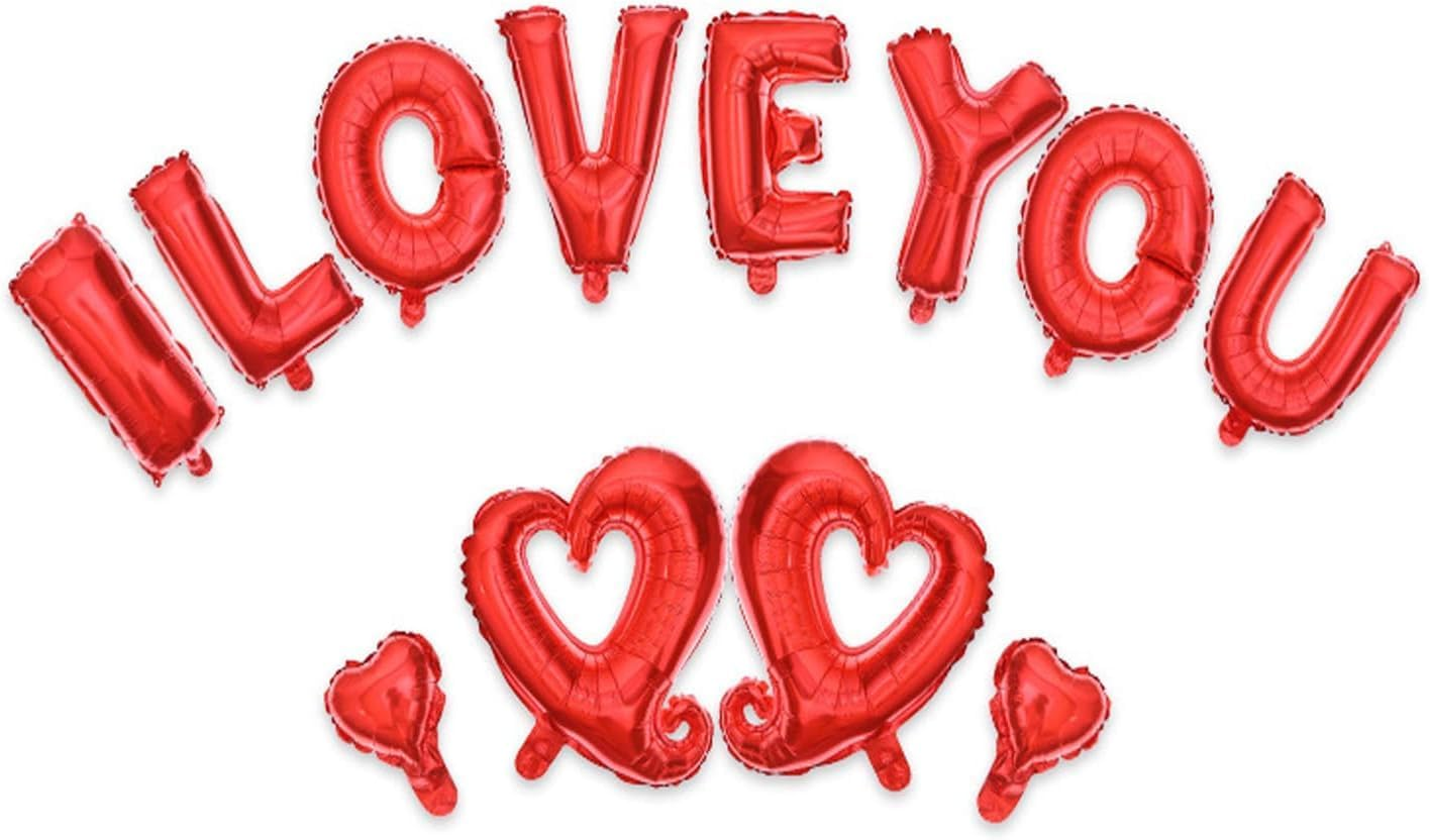 Red Heart Balloons, Heart Shape Foil Mylar Helium Balloon for Valentine'S Day Wedding Party Decorations 10 Pcs image number 3