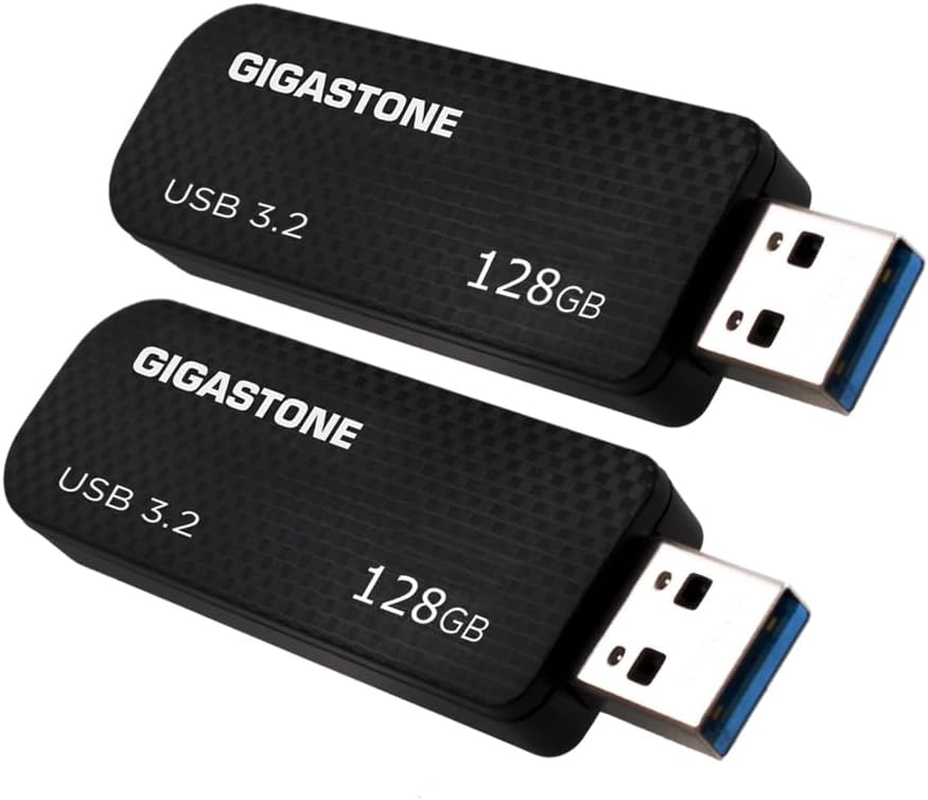 Gigastone Z30 128GB 2-Pack USB 3.2 Gen1 Flash Drive, Capless Retractable Design Pen Drive, Carbon Fiber Style, Reliable Performance & Durable, USB 2.0 / USB 3.0 / USB 3.1 Interface Compatible image number 6