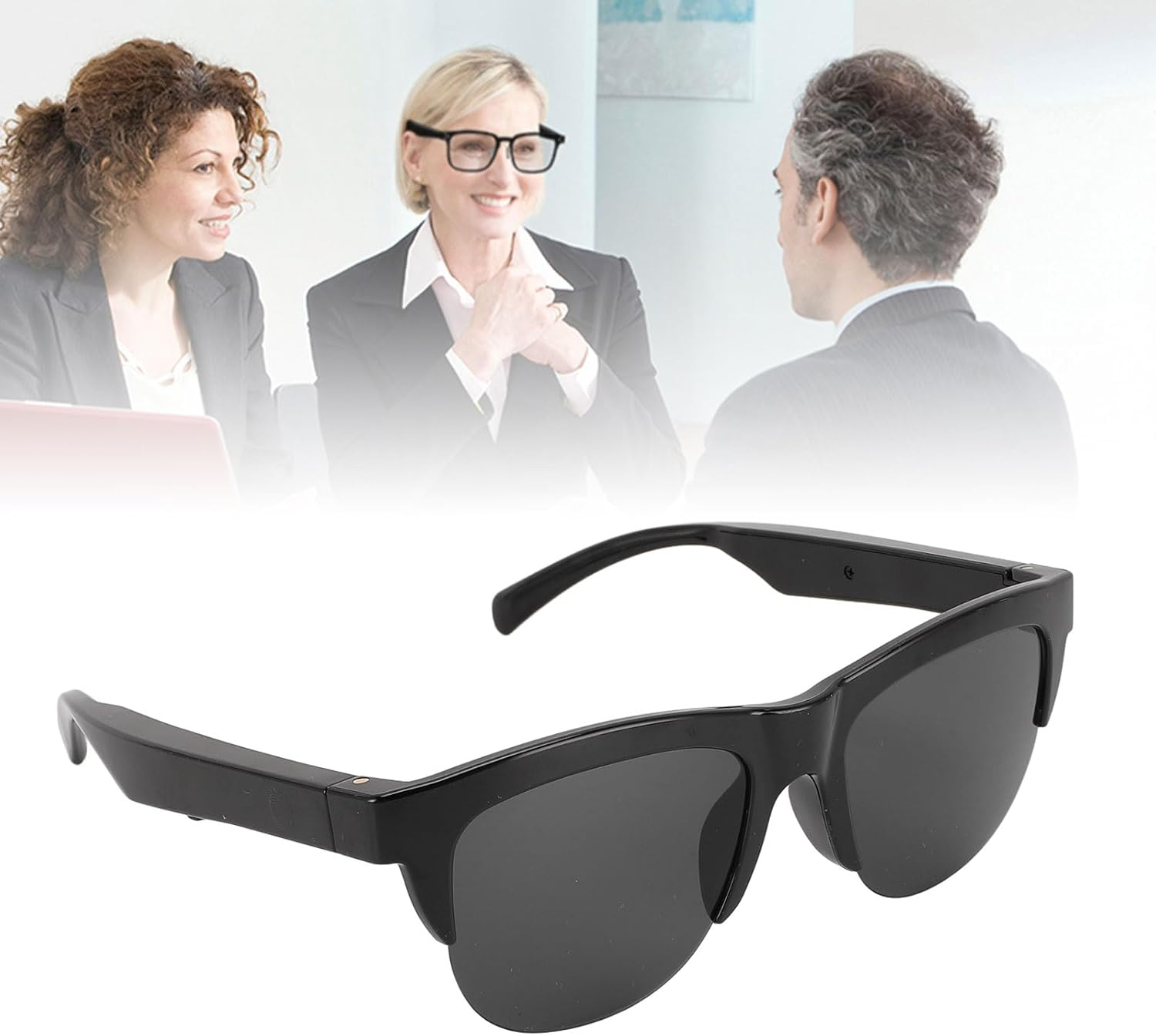 Translator Smart Glasses, 137 Languages Translation Device 97% Accuracy, TR90 PC UV400 Open Directional Bluetooth Translator Glasses with Dual Mic image number 2