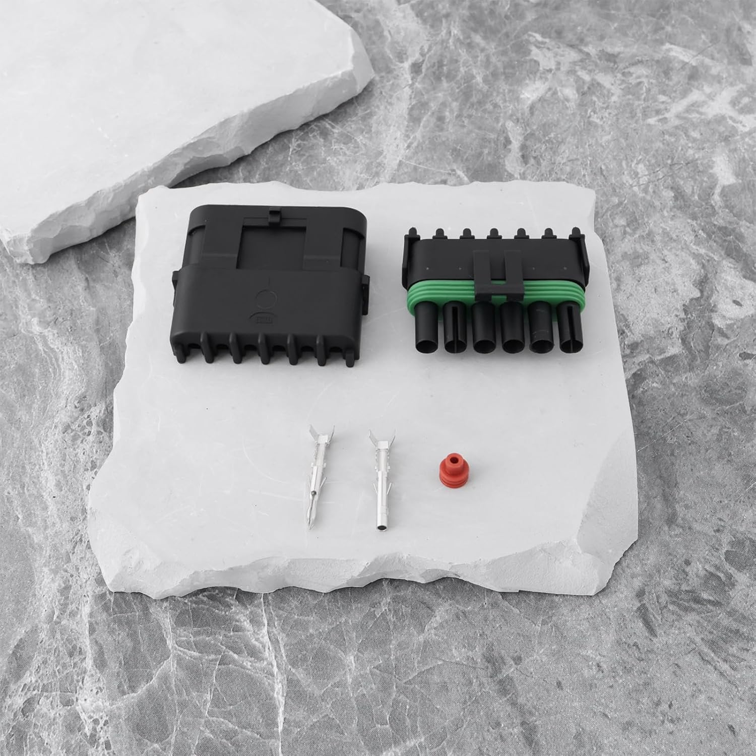 OTOTEC 2 Sets 6 Pin Car Waterproof Male Female Connectors Kit 14-16 AWG for Car Electrical Connector image number 4