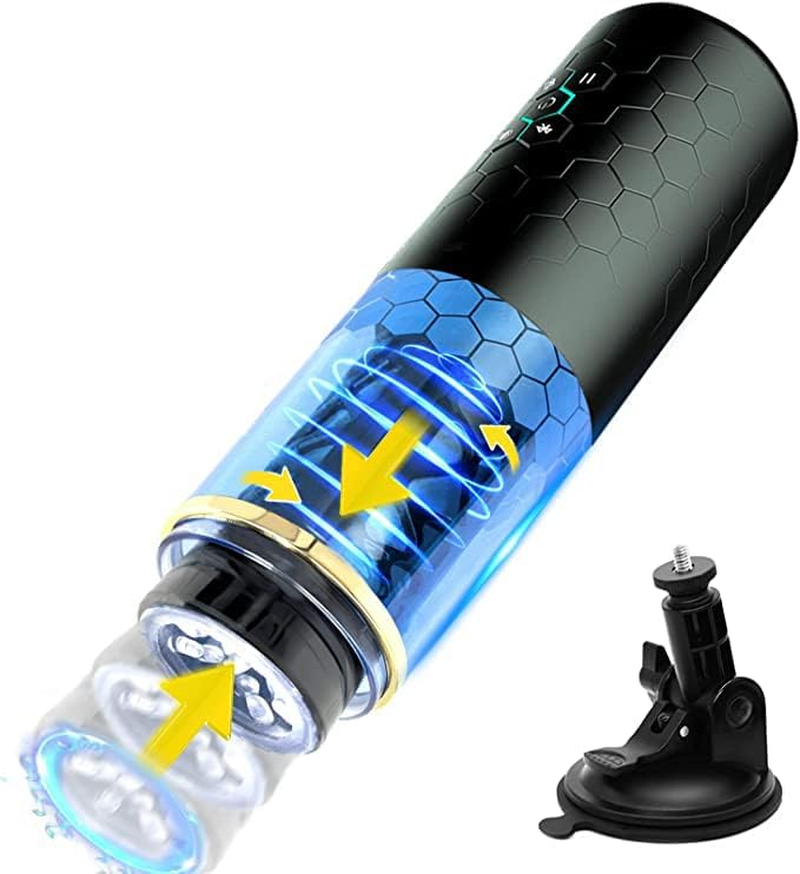 Wedol Male Masturbator Automatic Masturbation Cup with 10 Thrusting Spinning Modes and 10 Speeds Hands-Free 3D Realistic Vagina Oral Stroker Sex Toys for Men Masturbation image number 4