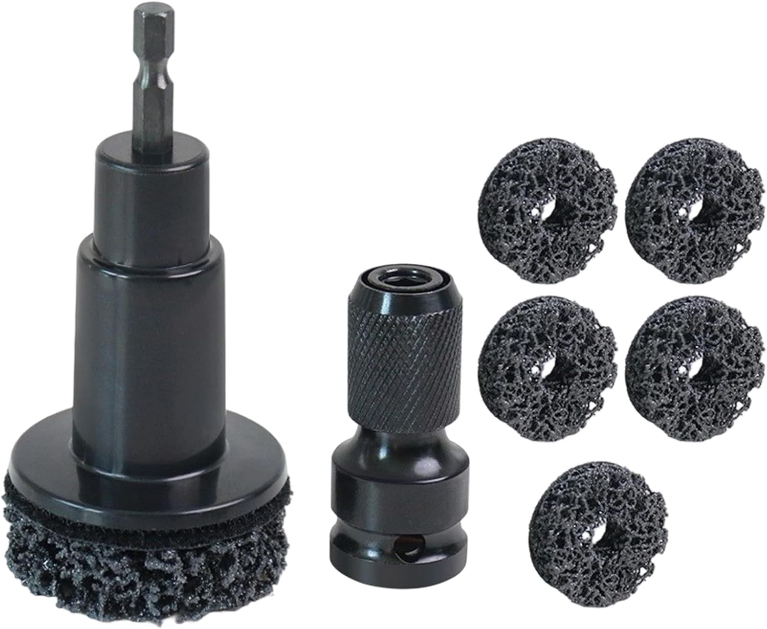 Wheel Hub Resurfacing and Stud Cleaner Tools, Wheel Stud Rust Removal Tool Brake Hub Resurfacing Kit, Rust Remover Cleaner Kit Polishing Maintenance Automotive Tool for 1/2 Inches Wrenches image number 5