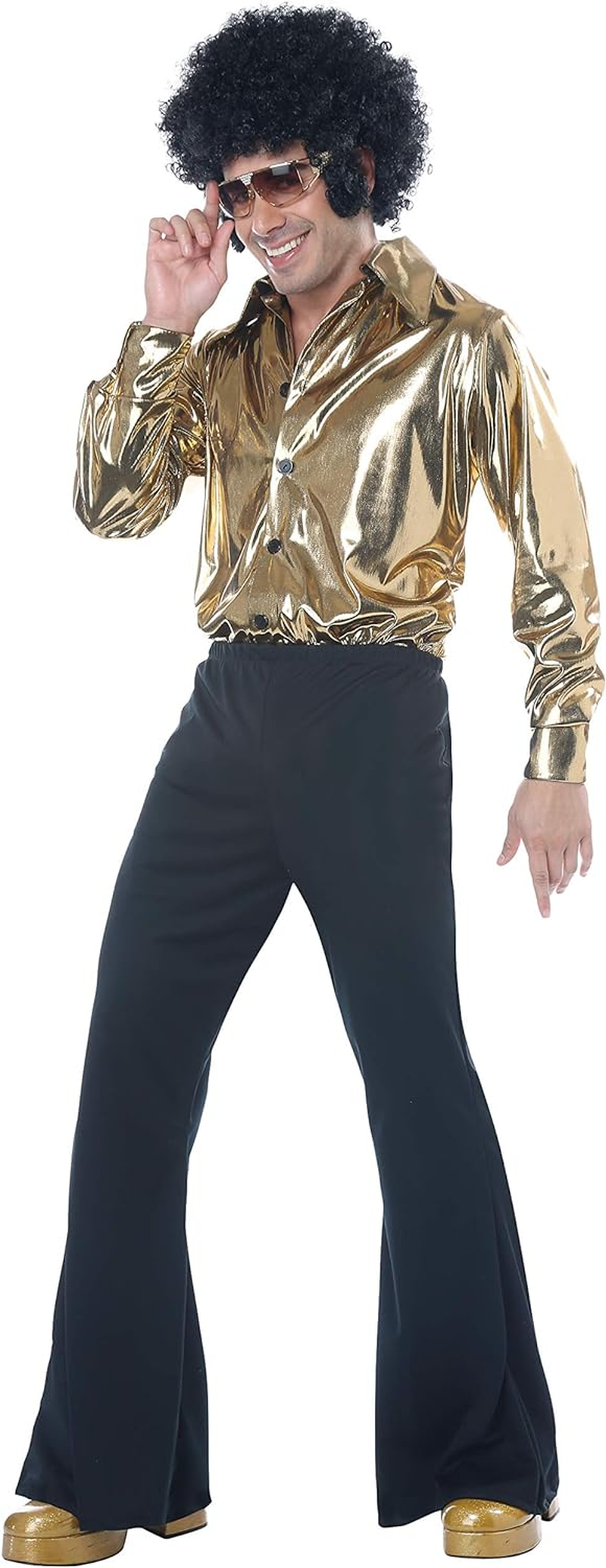 California Costumes Mens Disco King - Adult Costume, Gold, X-Large image number 1