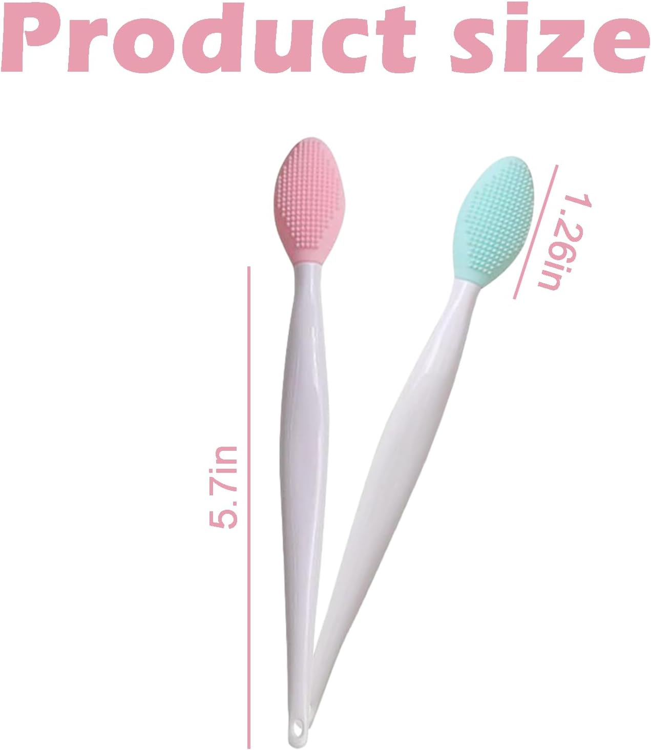 Treayes 4 Pack Lip Scrub and Exfoliator - Brushpore Scrubber and Face Scrubber, Double-Sided Soft Silicone Brush for Fuller Lip Appearance and Facial Cleansing image number 1