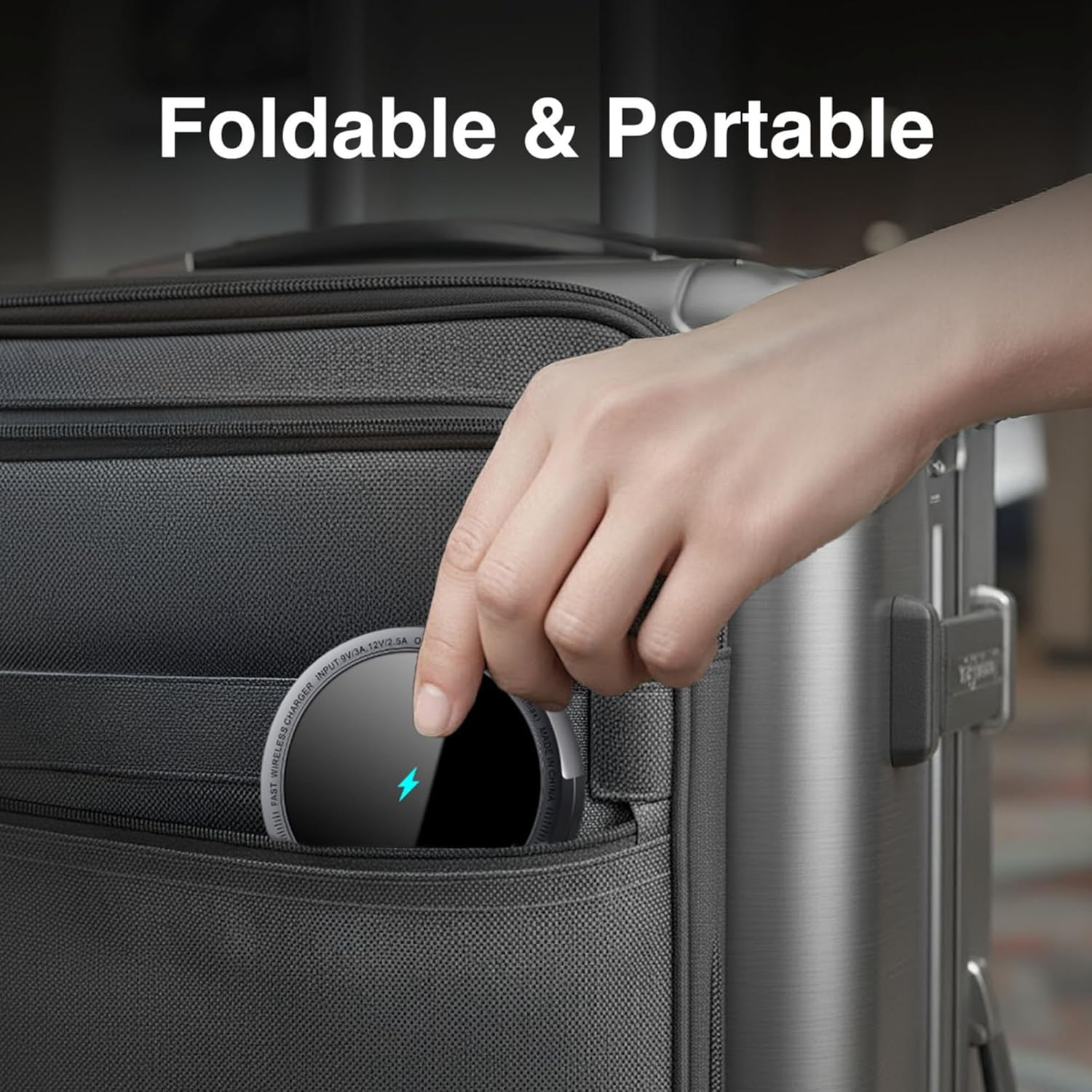 Laser Chargecore 3 in 1 Foldable Wireless Charging Stand, Magsafe Compatible 15W Fast Charge, USB-C Powered, Includes 20W USB-C Wall Charger, for Compatible Phone Watch and Earbuds, Travel Ready image number 6