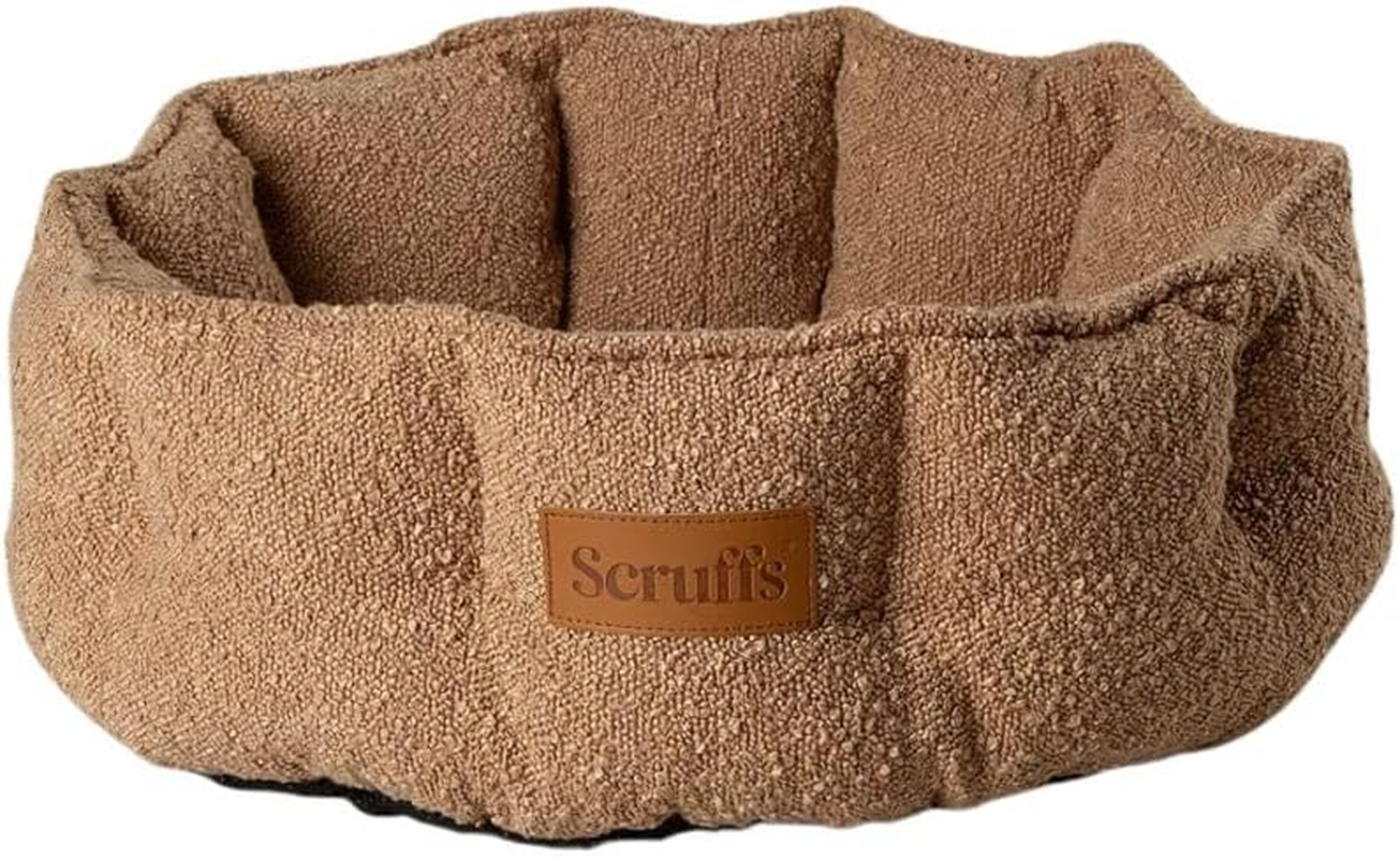 Scruffs Boucle Cat Bed 45Cm - Desert Brown, Super-Soft Plush Comfort, One-Piece Support, Non-Slip Base, Machine Washable, Ideal for Secure and Cosy Pet Resting, Enhances Lounge D&eacute;cor image number 3
