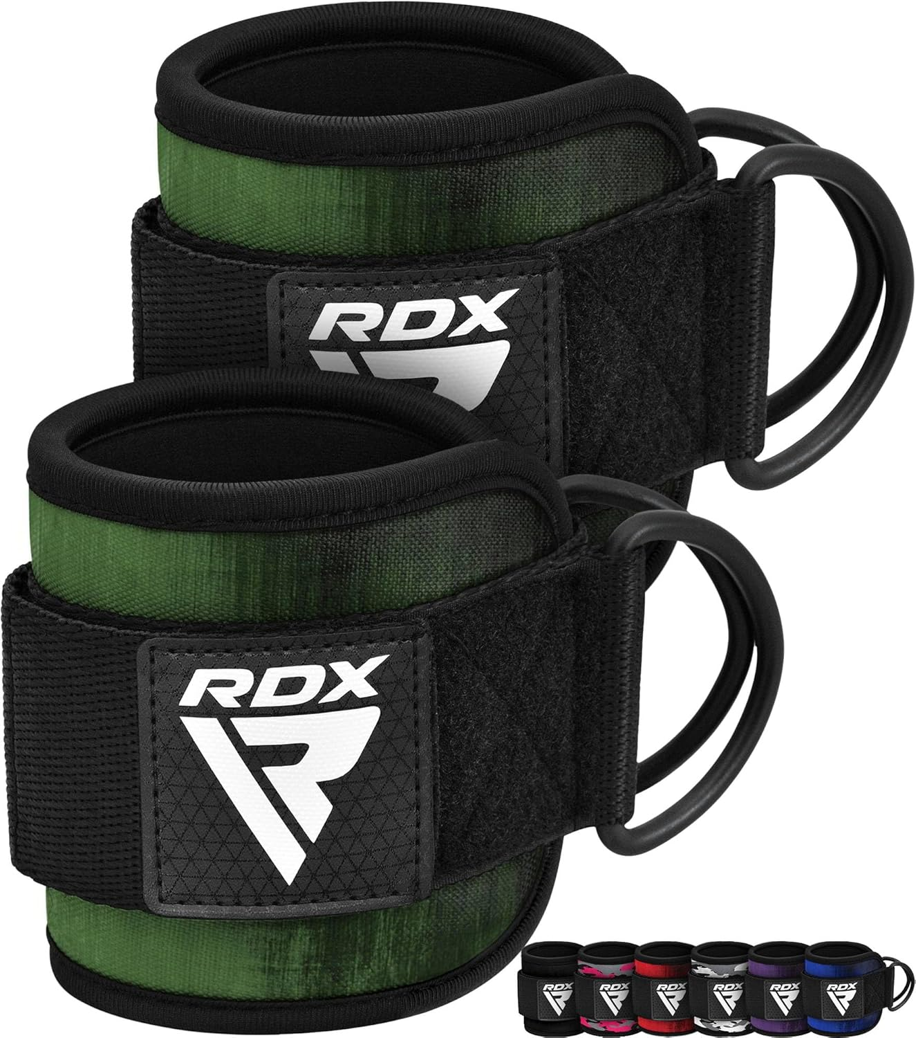 RDX Ankle Straps for Cable Machines Resistance Bands Attachment, 7Mm Neoprene Padded 10&rdquo;X4&rdquo;, Gym Wrist Cuff Women Men Home Fitness, Weight Lifting D-Ring Booty Leg Workout Curls Kickbacks Hip Abductor