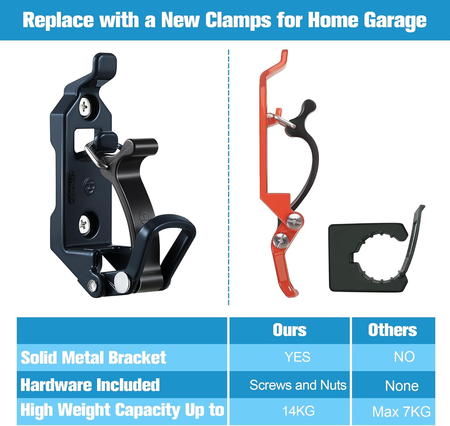 8 Pcs Shovel Mount for Roof Rack, Metal Rubber Clamp Wall Mounting Kit, Shovel Holder Clamp Wall Mount Kit Car Accessories for Roof Rack, Boats, Military Equipment, Axe, Patent Protection image number 2