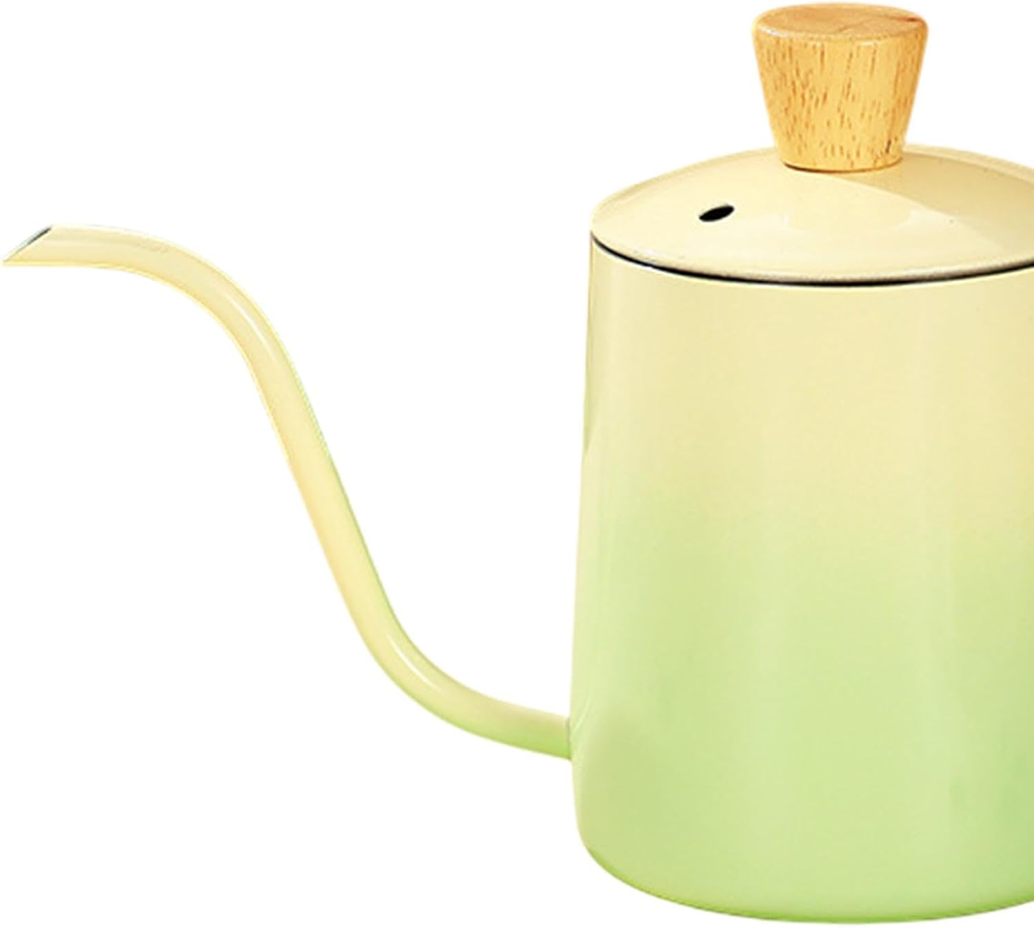 Generic Espresso Pour over Coffee Kettle 350 Ml Tea Kettle for Campfire Stoves Multipurpose Hand Drip Coffee Pot Stainless Steel, Gradient Green - Gradient Pink image number 3