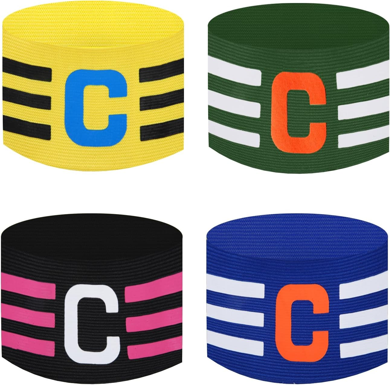 4 Pcs Captains Armband, Adjustable Captain Armband Football for Adult and Youth Multicolour Elastic Sports Arm Bands Rugby Armband Sports Arm Bands for All Sports Events Clubs Teams image number 5
