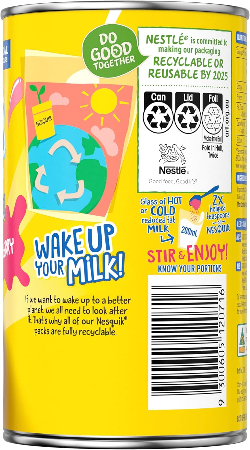 NESTL&Eacute; NESQUIK Strawberry Flavoured Milk Drink 3Kg, 12X250G Pack